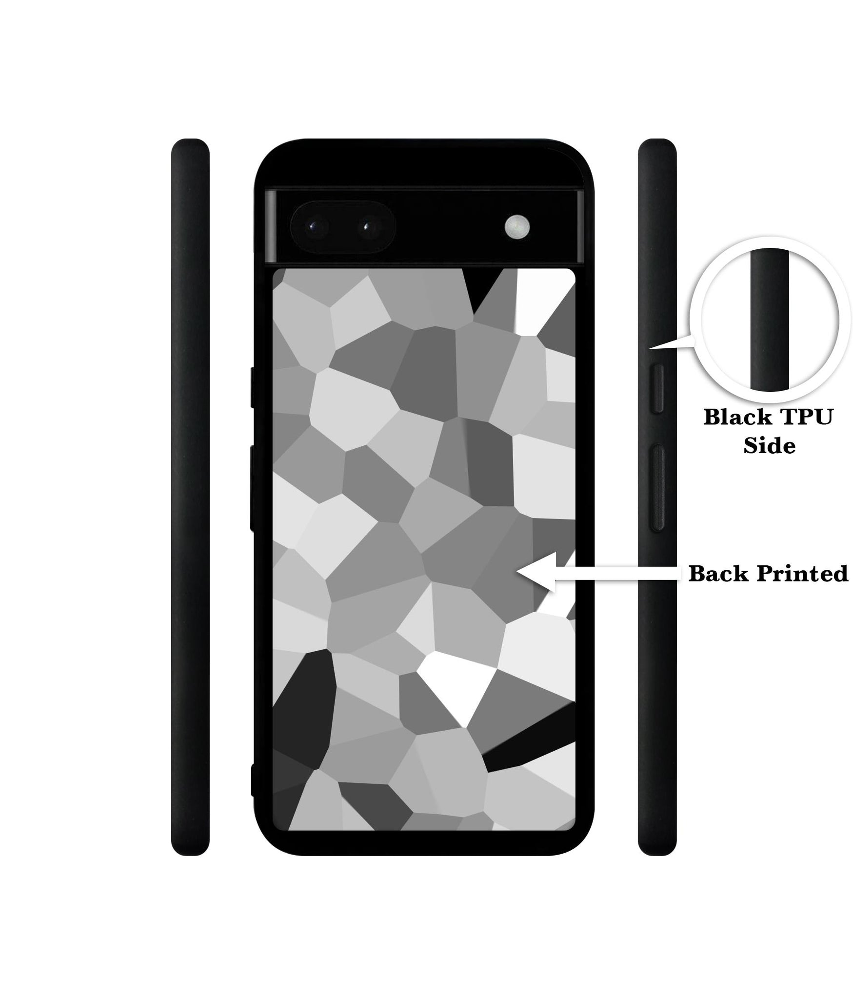 Black & White Mathematical Shape Designer 2D Printed Back Case Cover for Google Pixel 6a 5G