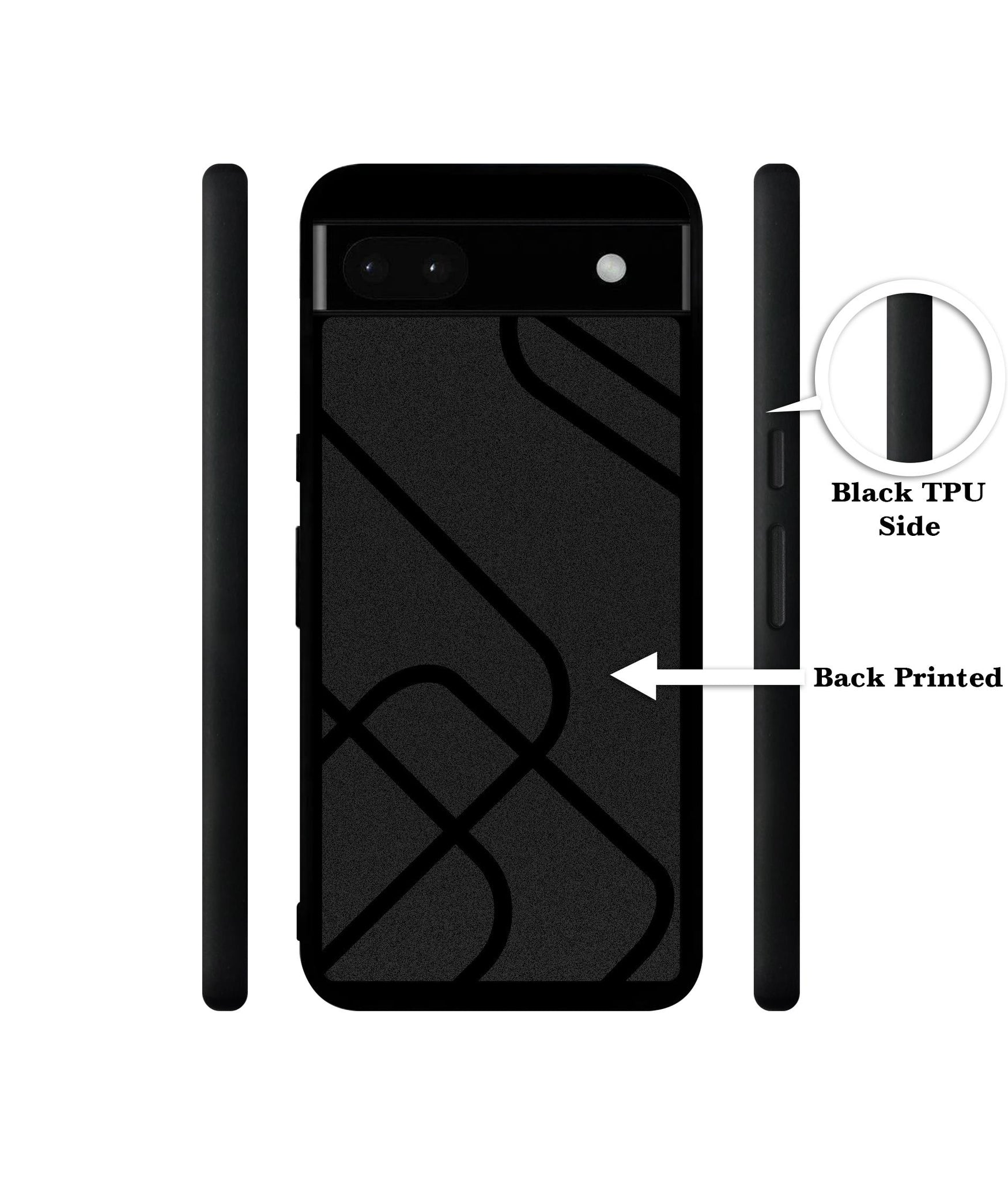 Zig-Zag Black Line Designer 2D Printed Back Case Cover for Google Pixel 6a 5G