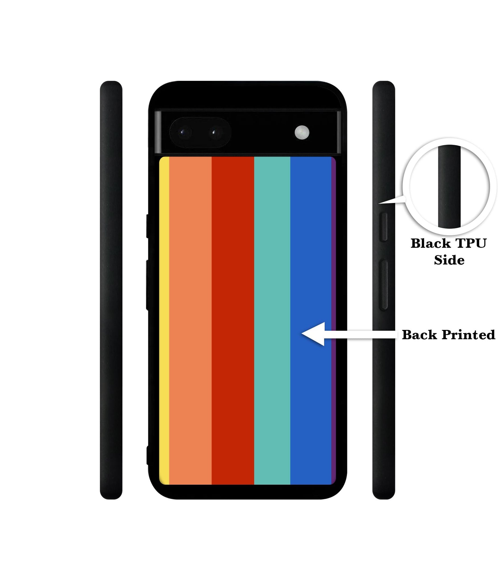 Rainbow Colors Designer 2D Printed Back Case Cover for Google Pixel 6a 5G