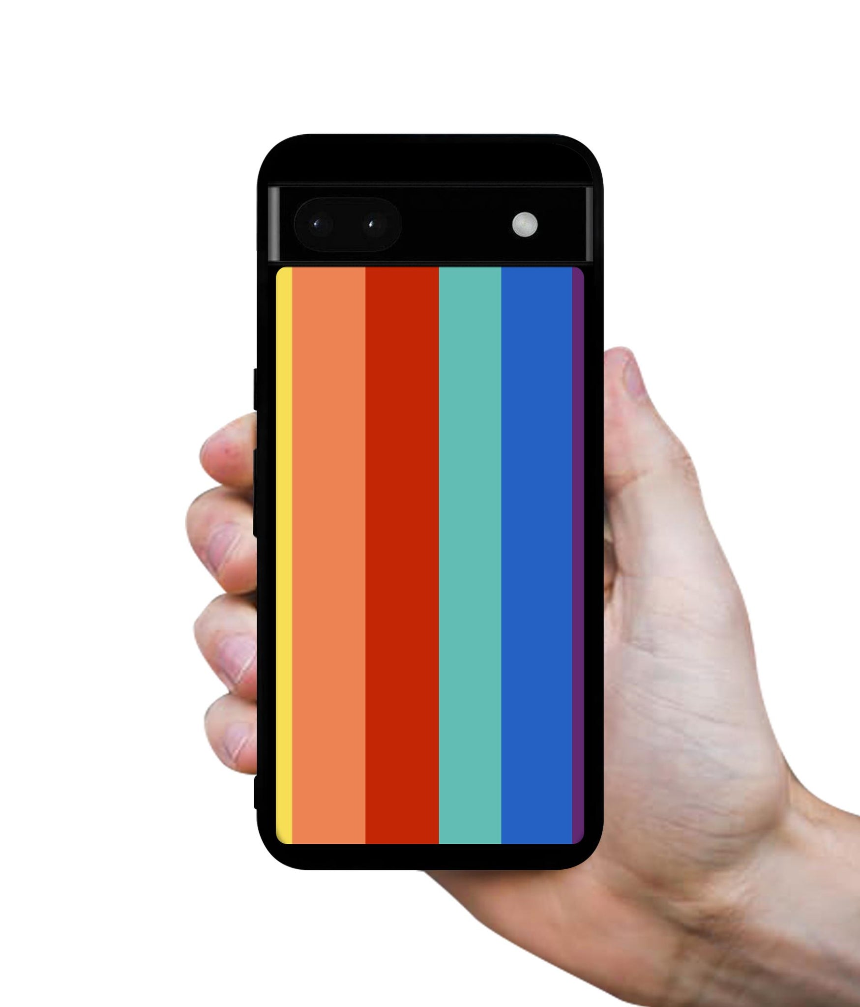 Rainbow Colors Designer 2D Printed Back Case Cover for Google Pixel 6a 5G