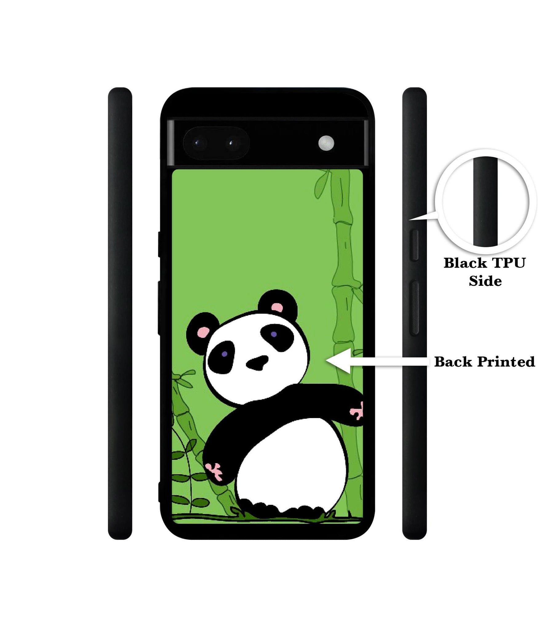 Panda with Bamboo Designer 2D Printed Back Case Cover for Google Pixel 6a 5G