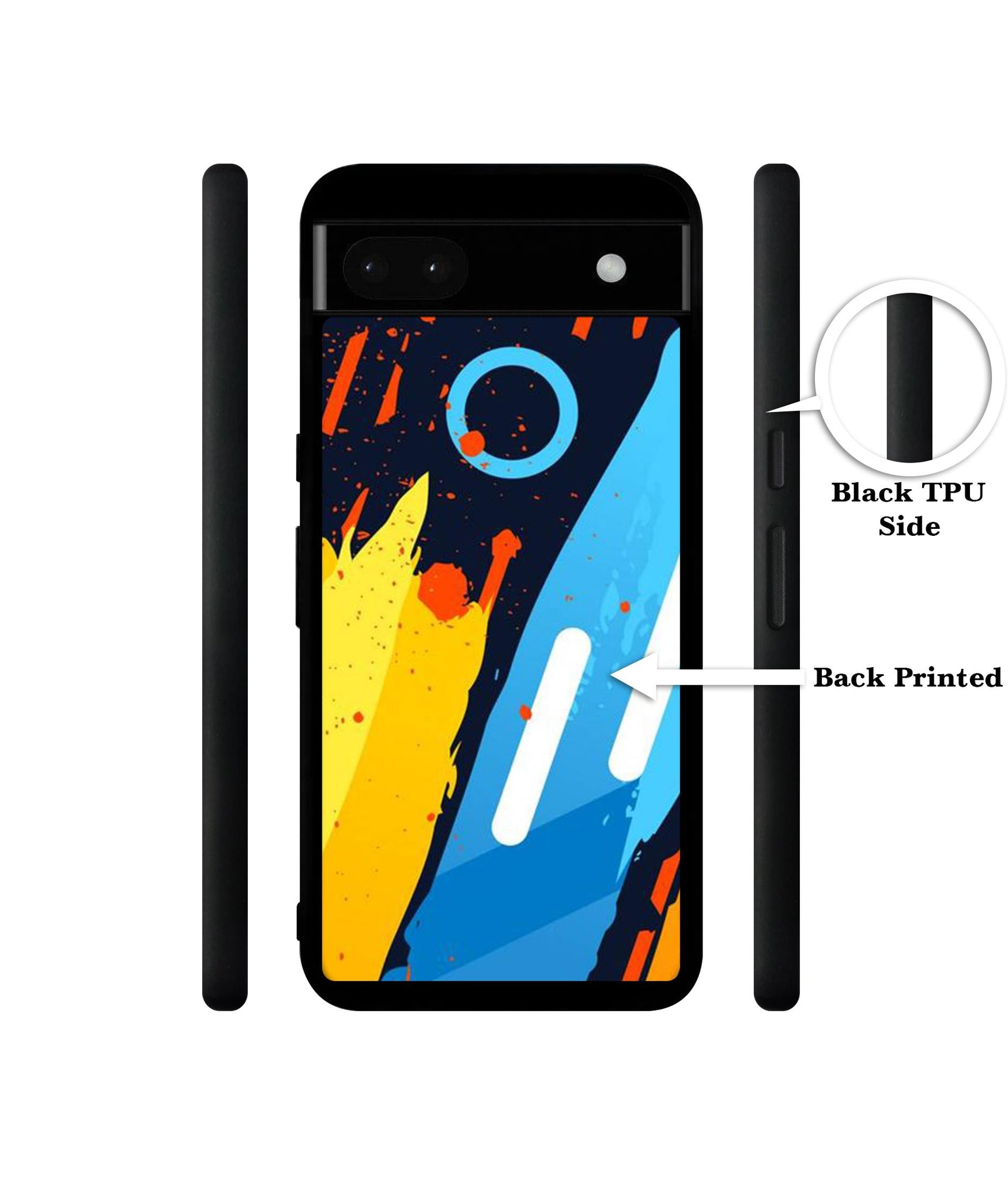 Abstract Stripes Geometric Figures Designer 2D Printed Back Case Cover for Google Pixel 6a 5G