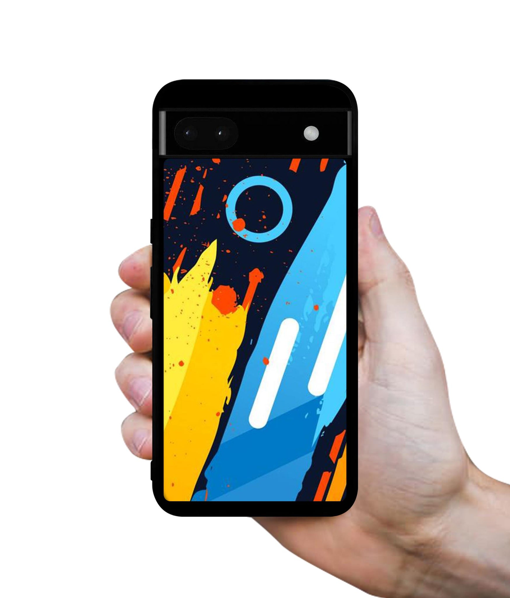 Abstract Stripes Geometric Figures Designer 2D Printed Back Case Cover for Google Pixel 6a 5G