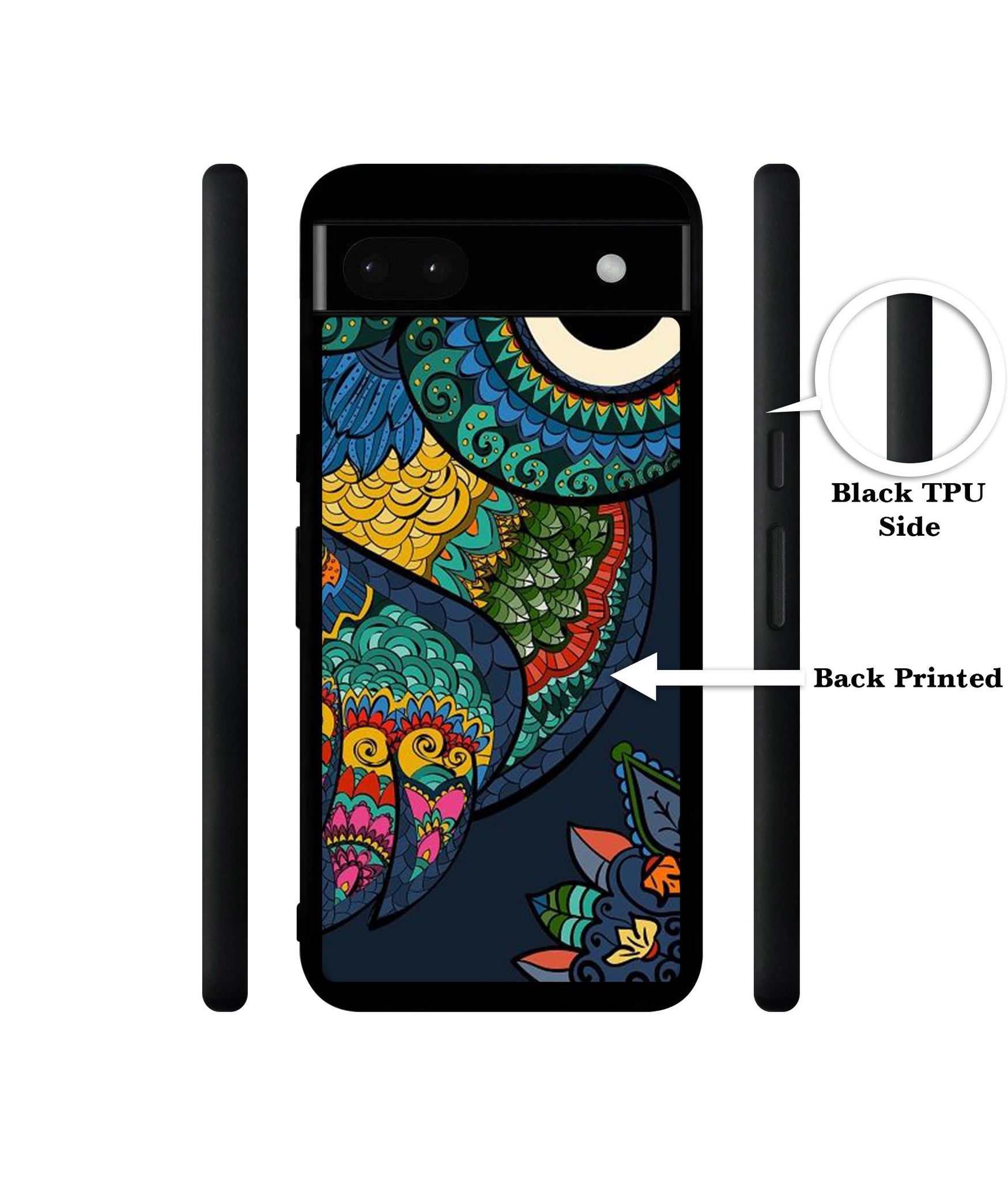 Owl Illustration Designer 2D Printed Back Case Cover for Google Pixel 6a 5G