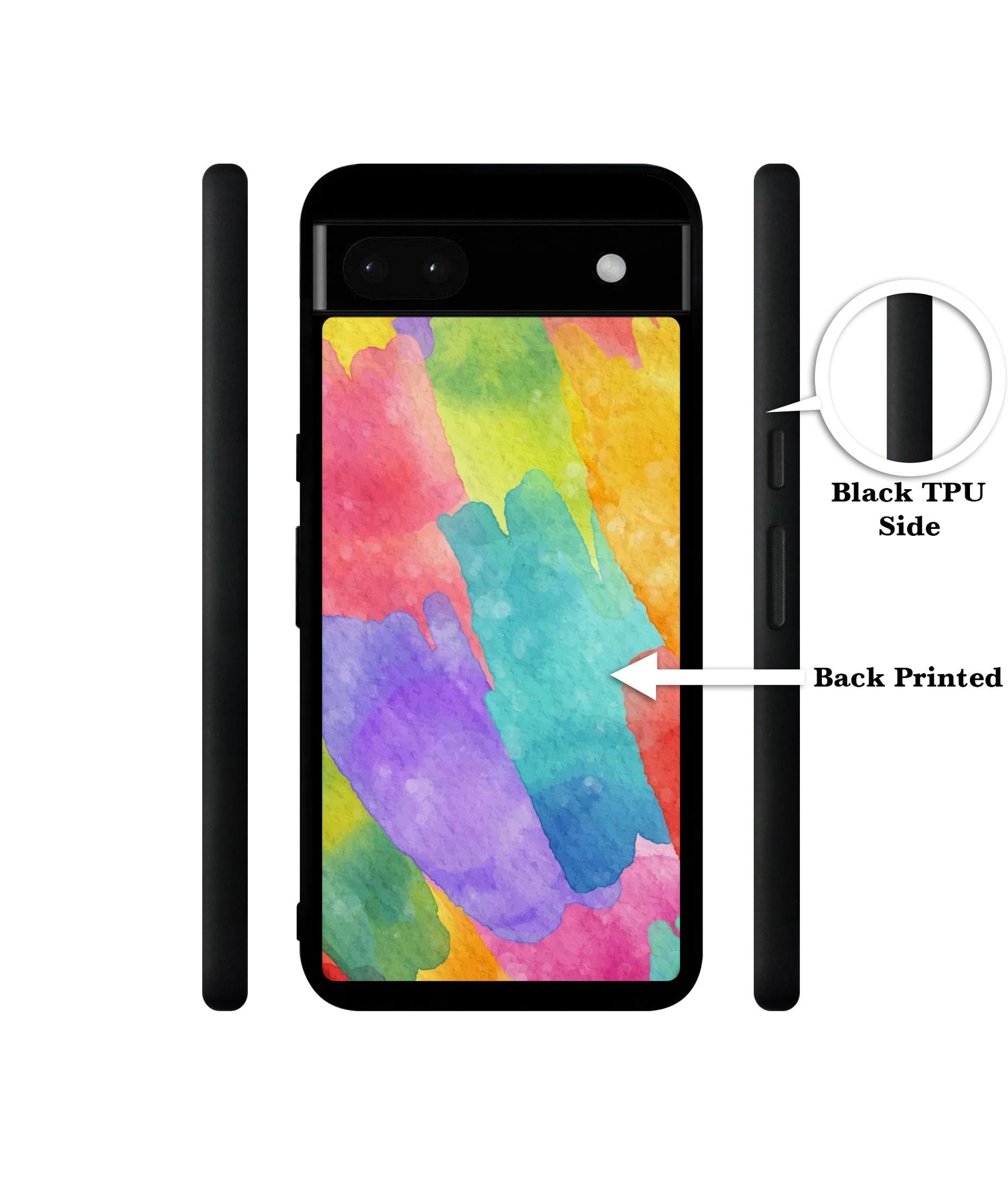 Water Paint Colorful Abstract Designer 2D Printed Back Case Cover for Google Pixel 6a 5G
