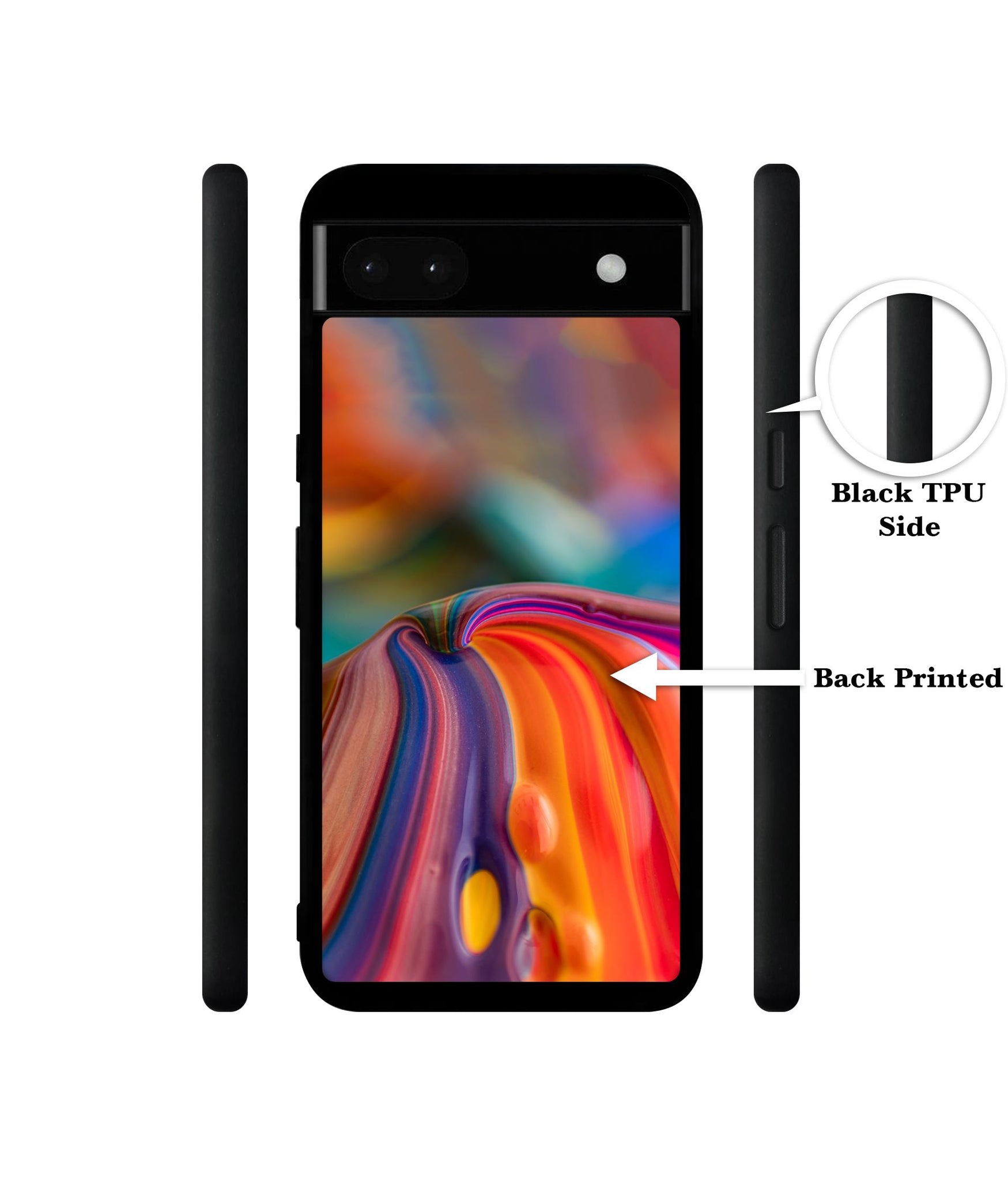 Rainbow Colors Designer 2D Printed Back Case Cover for Google Pixel 6a 5G
