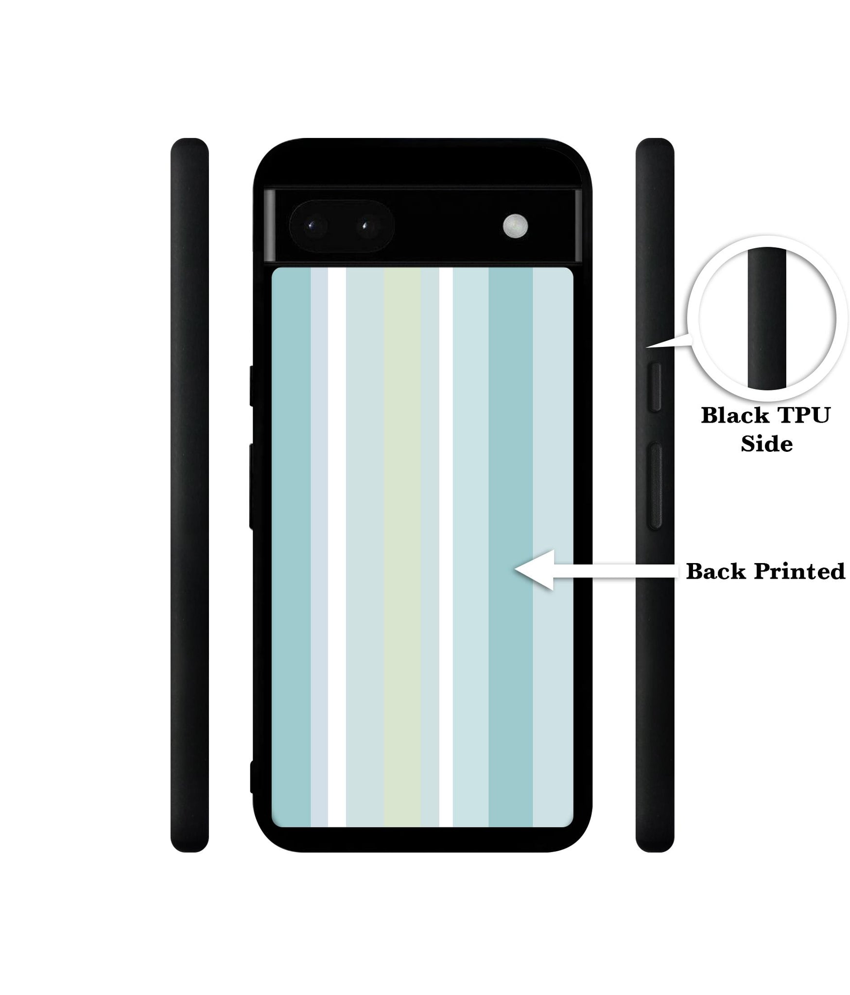 Light Green Stripes Designer 2D Printed Back Case Cover for Google Pixel 6a 5G