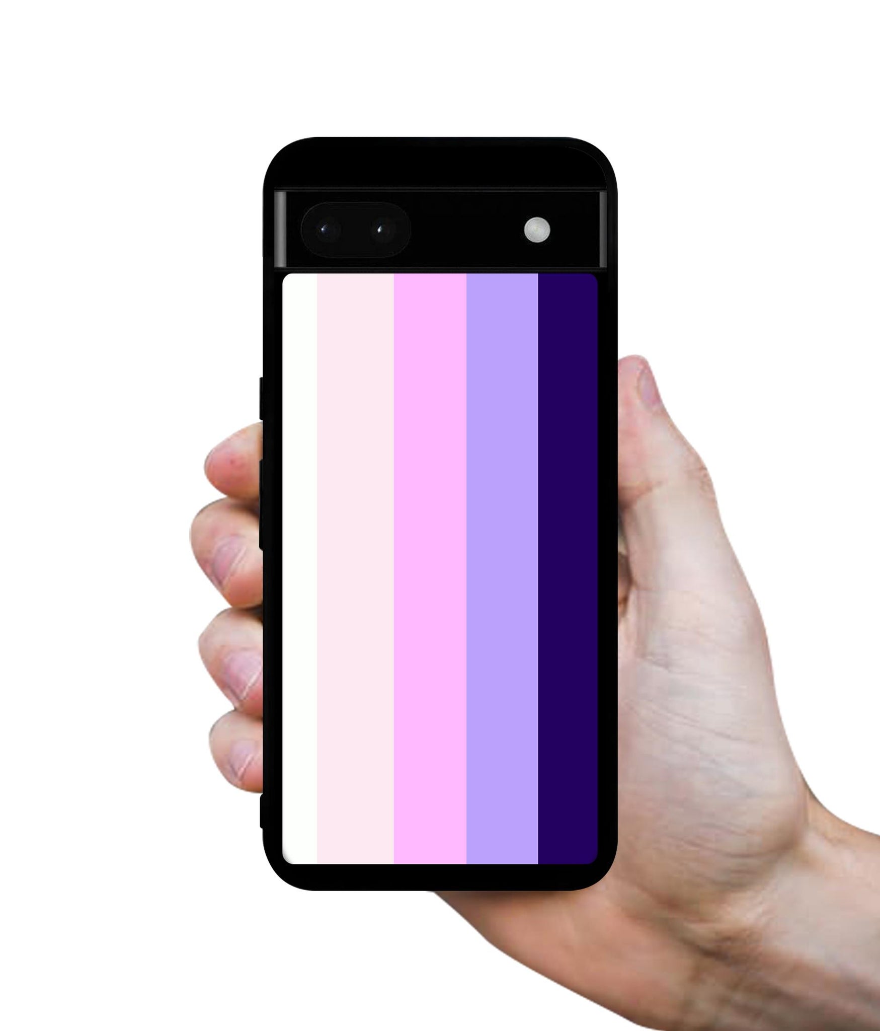 Pink and Purple Lines Designer 2D Printed Back Case Cover for Google Pixel 6a 5G