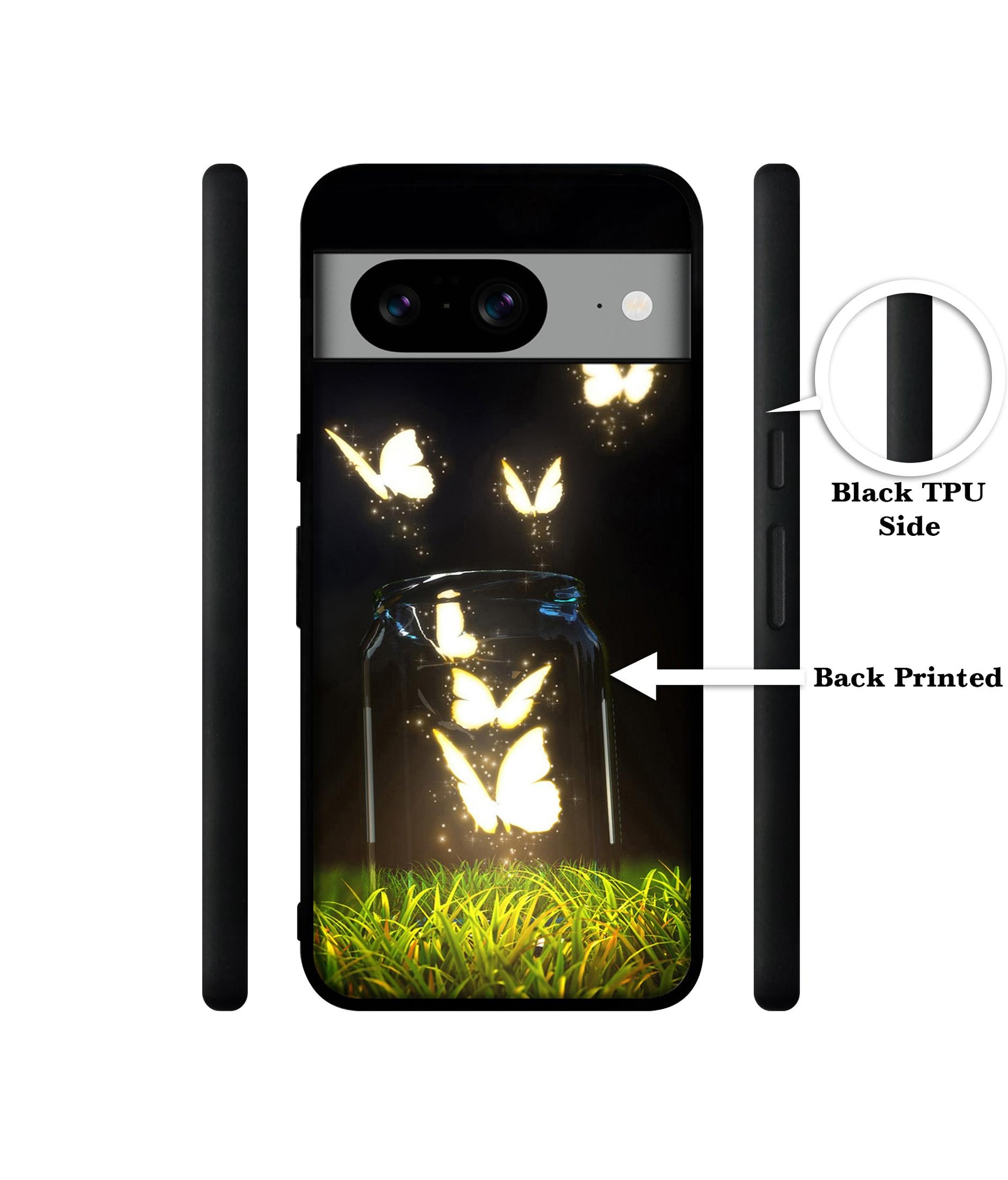 Butterfly Designer 2D Printed Back Case Cover for Google Pixel 8 5G