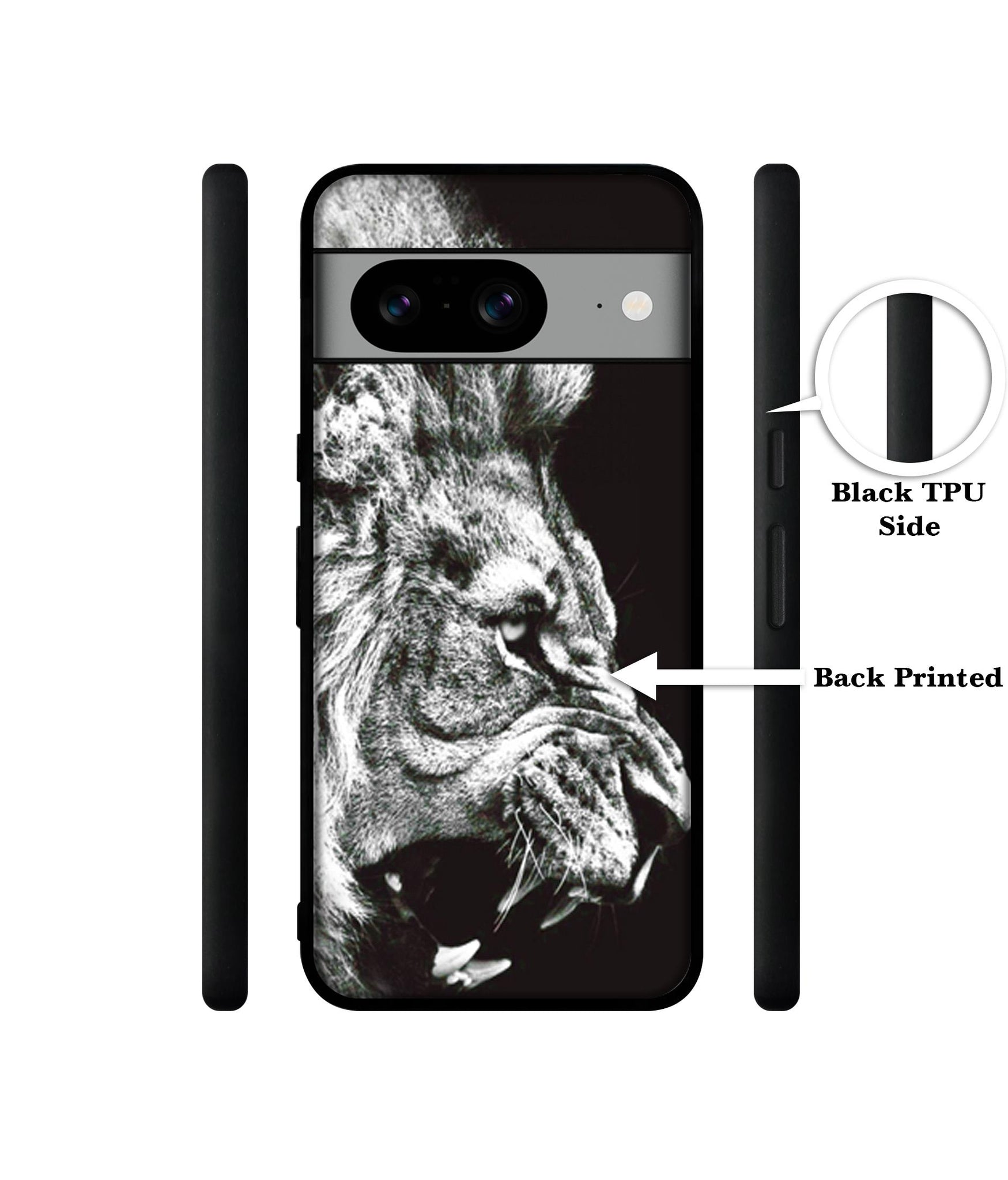Angry Lion Designer 2D Printed Back Case Cover for Google Pixel 8 5G