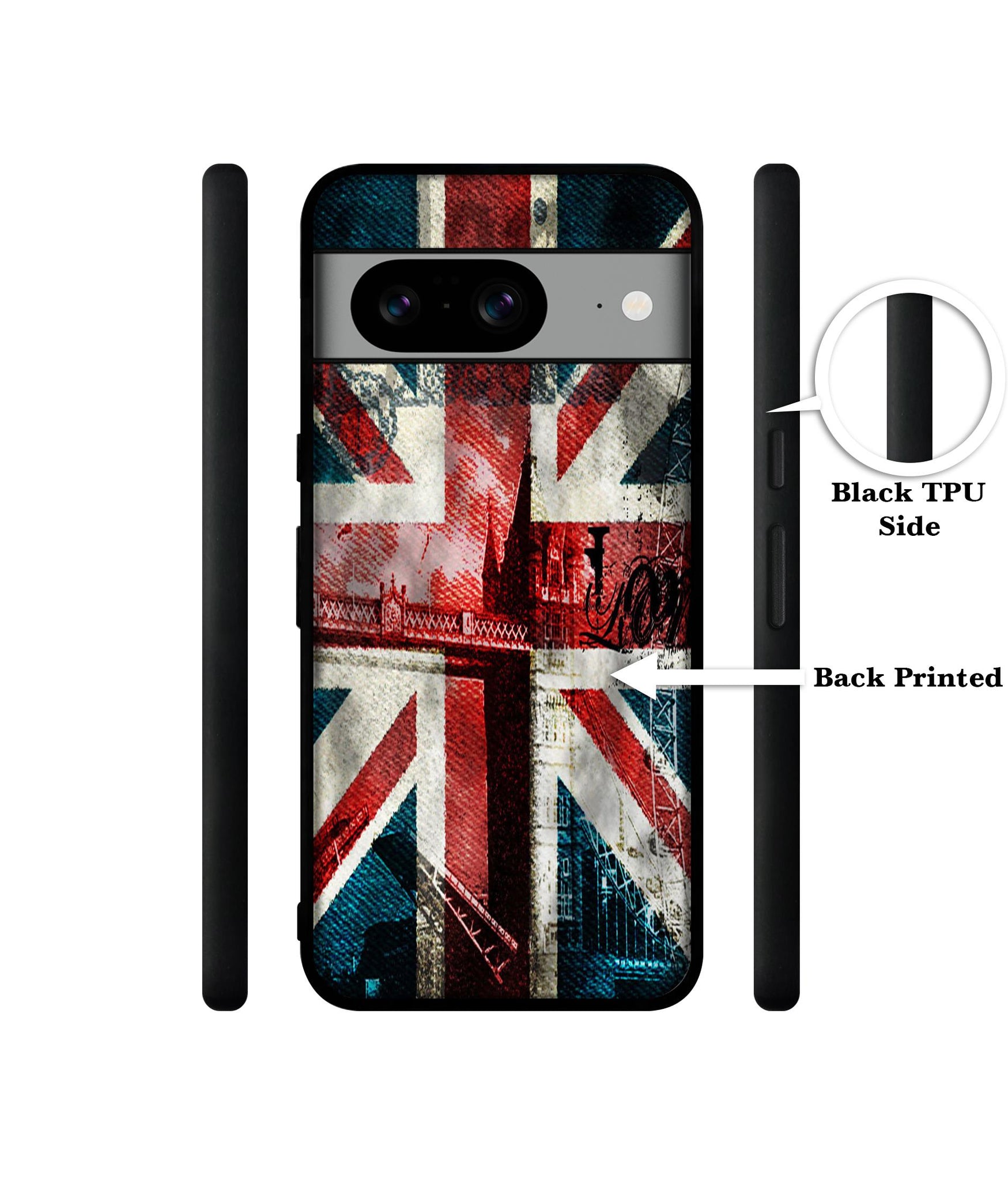 London Flag wallpaper Designer 2D Printed Back Case Cover for Google Pixel 8 5G