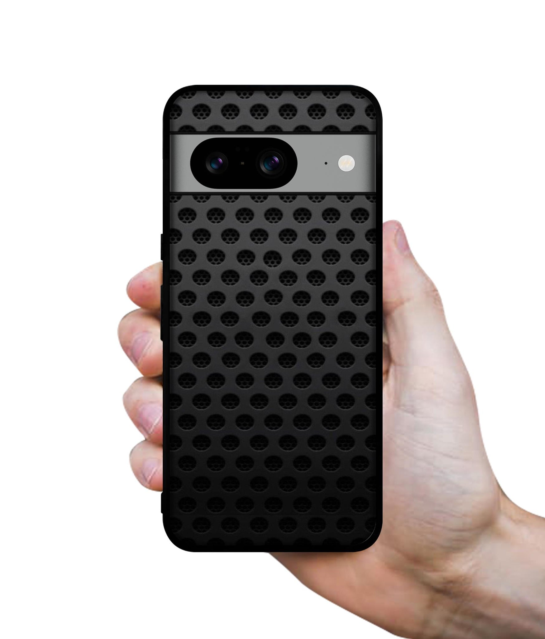 Black Circle Designer 2D Printed Back Case Cover for Google Pixel 8 5G