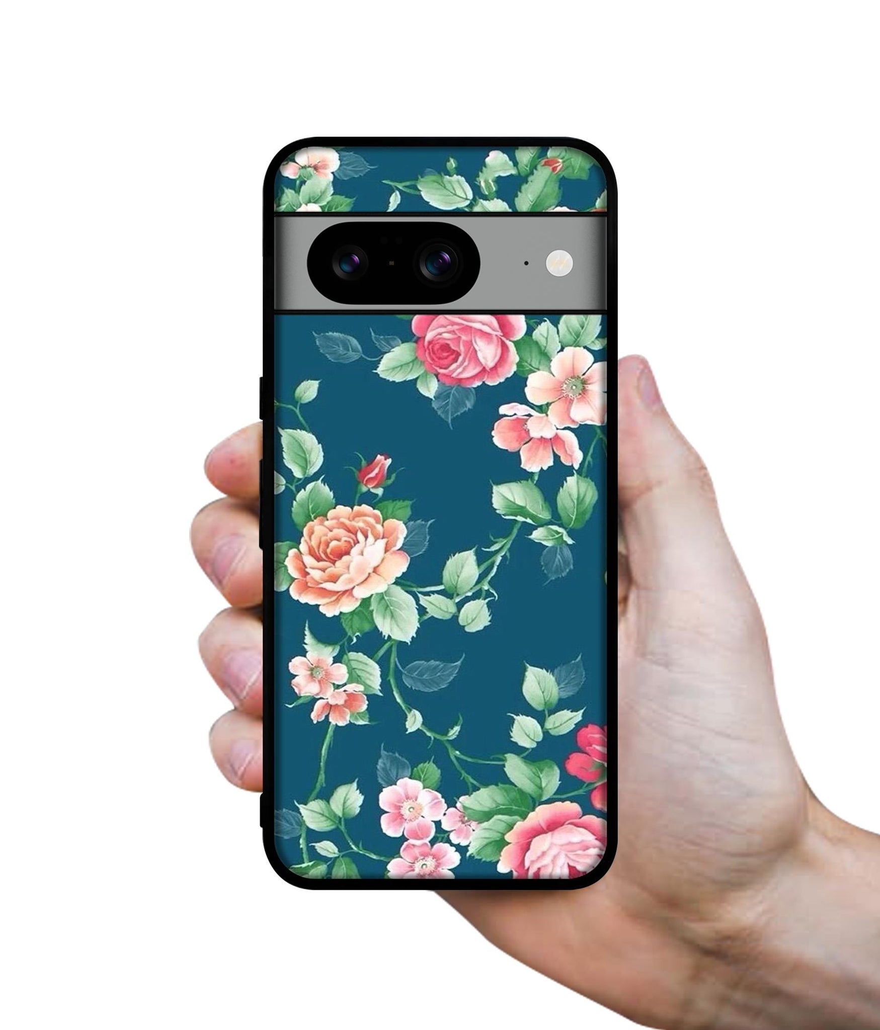 Vintage Floral Designer 2D Printed Back Case Cover for Google Pixel 8 5G