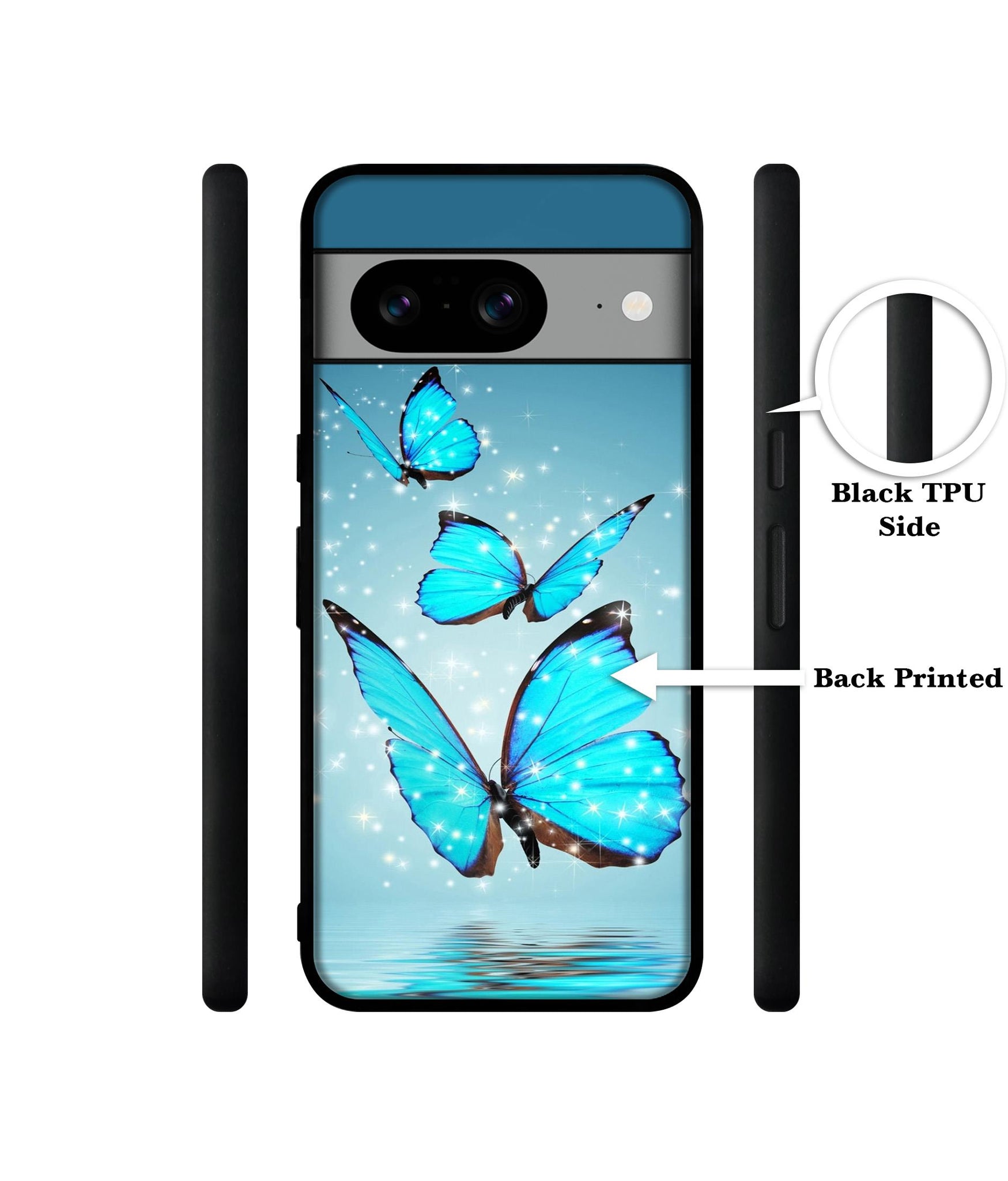 Flying Butterflies Designer 2D Printed Back Case Cover for Google Pixel 8 5G