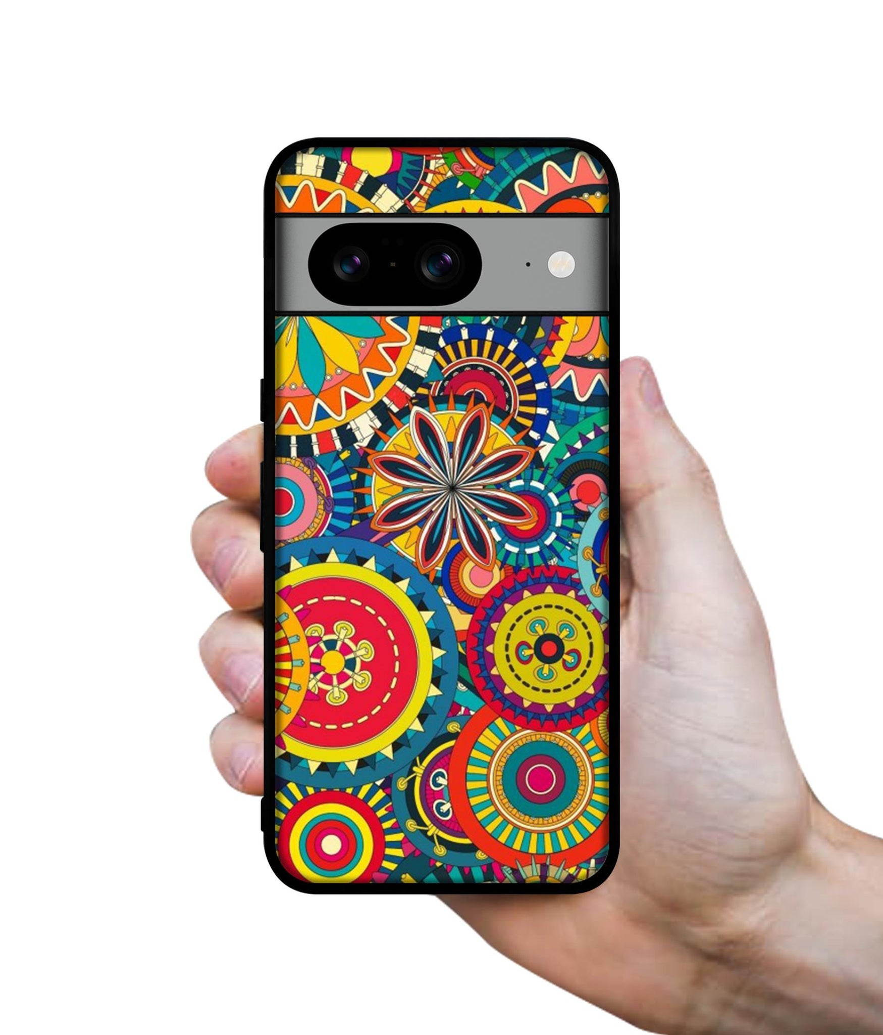 Ring Pattern Print Designer 2D Printed Back Case Cover for Google Pixel 8 5G
