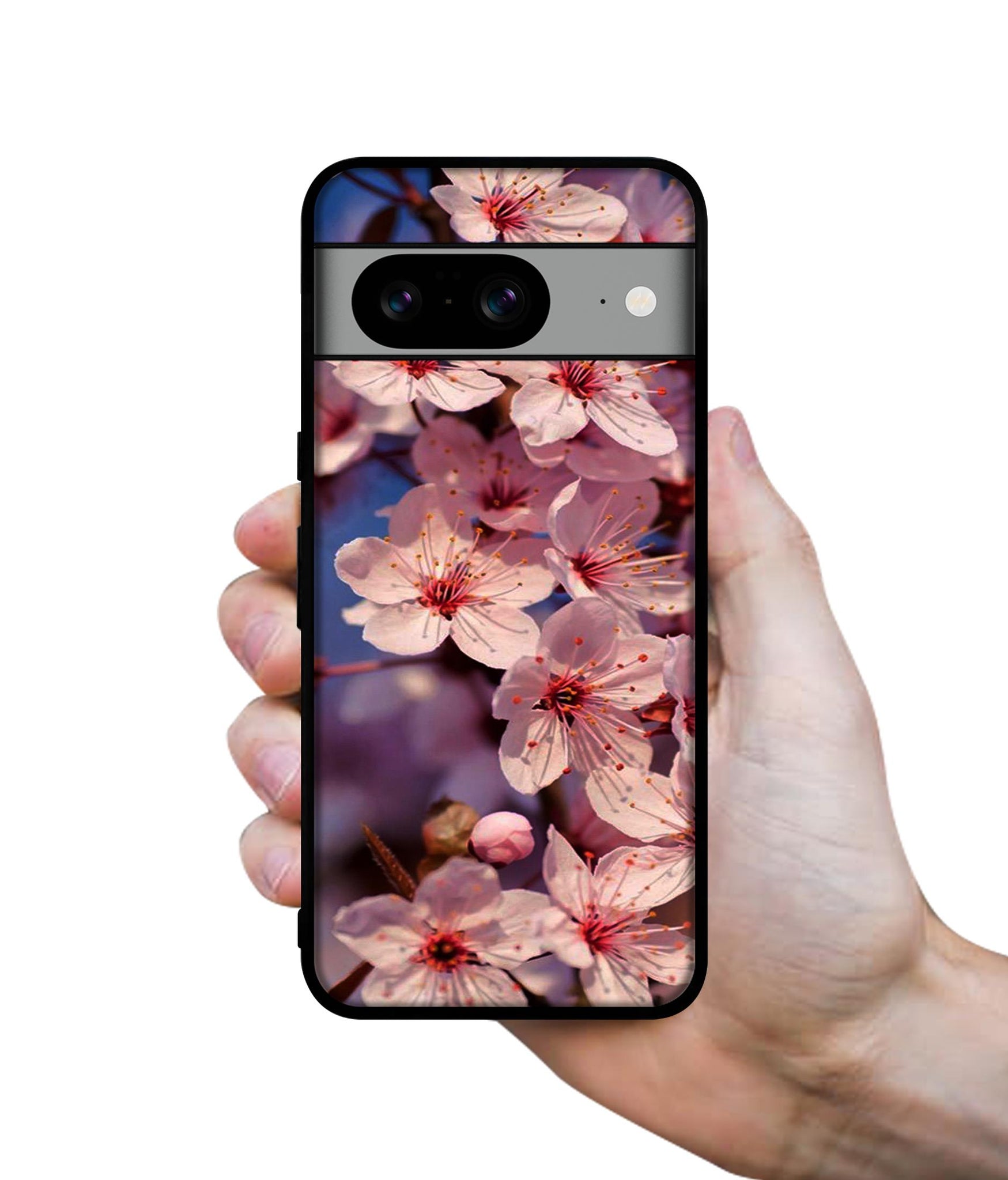 Pink Flowers Pattern Designer 2D Printed Back Case Cover for Google Pixel 8 5G