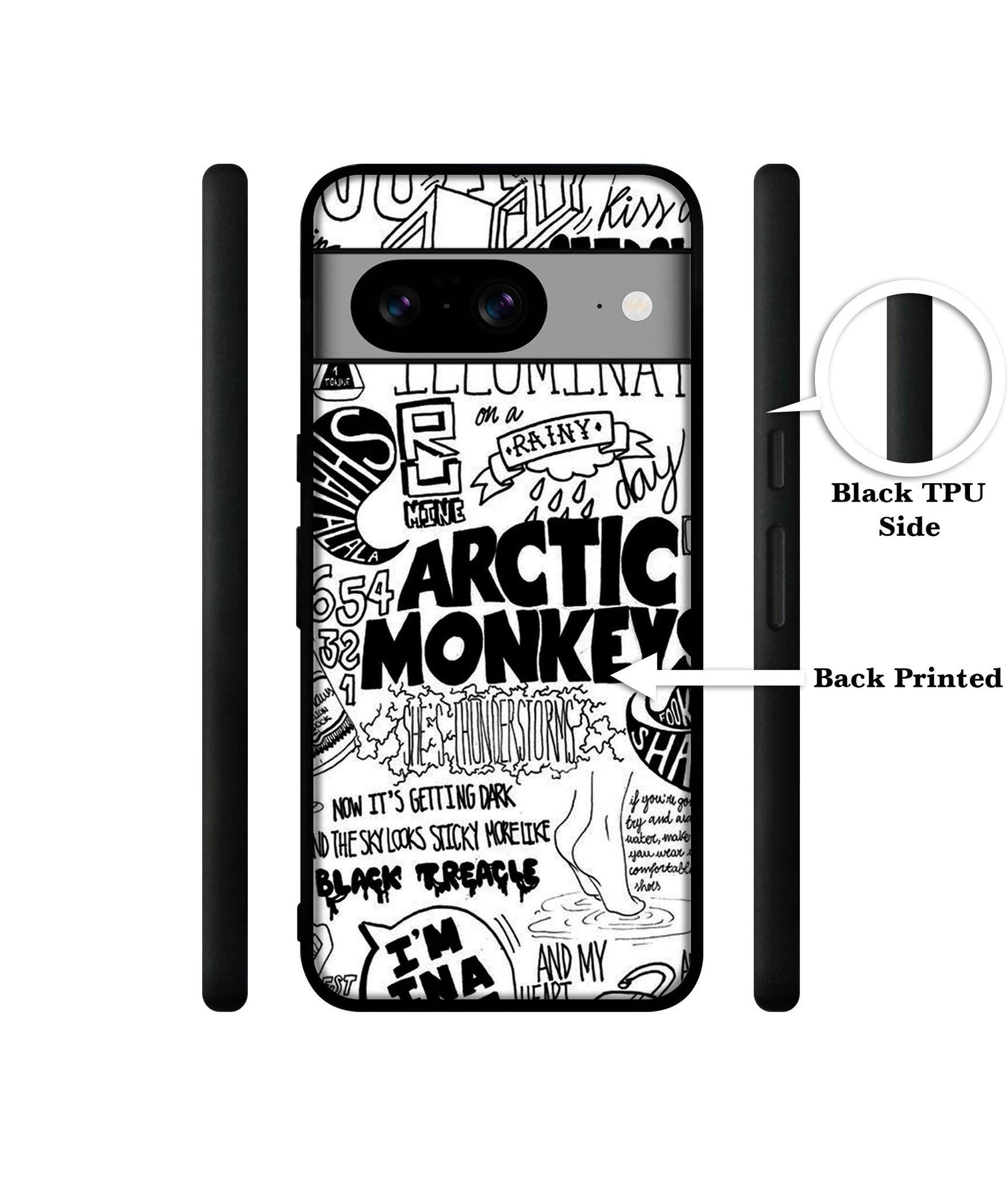 Arctic Monkeys Pattern Designer 2D Printed Back Case Cover for Google Pixel 8 5G