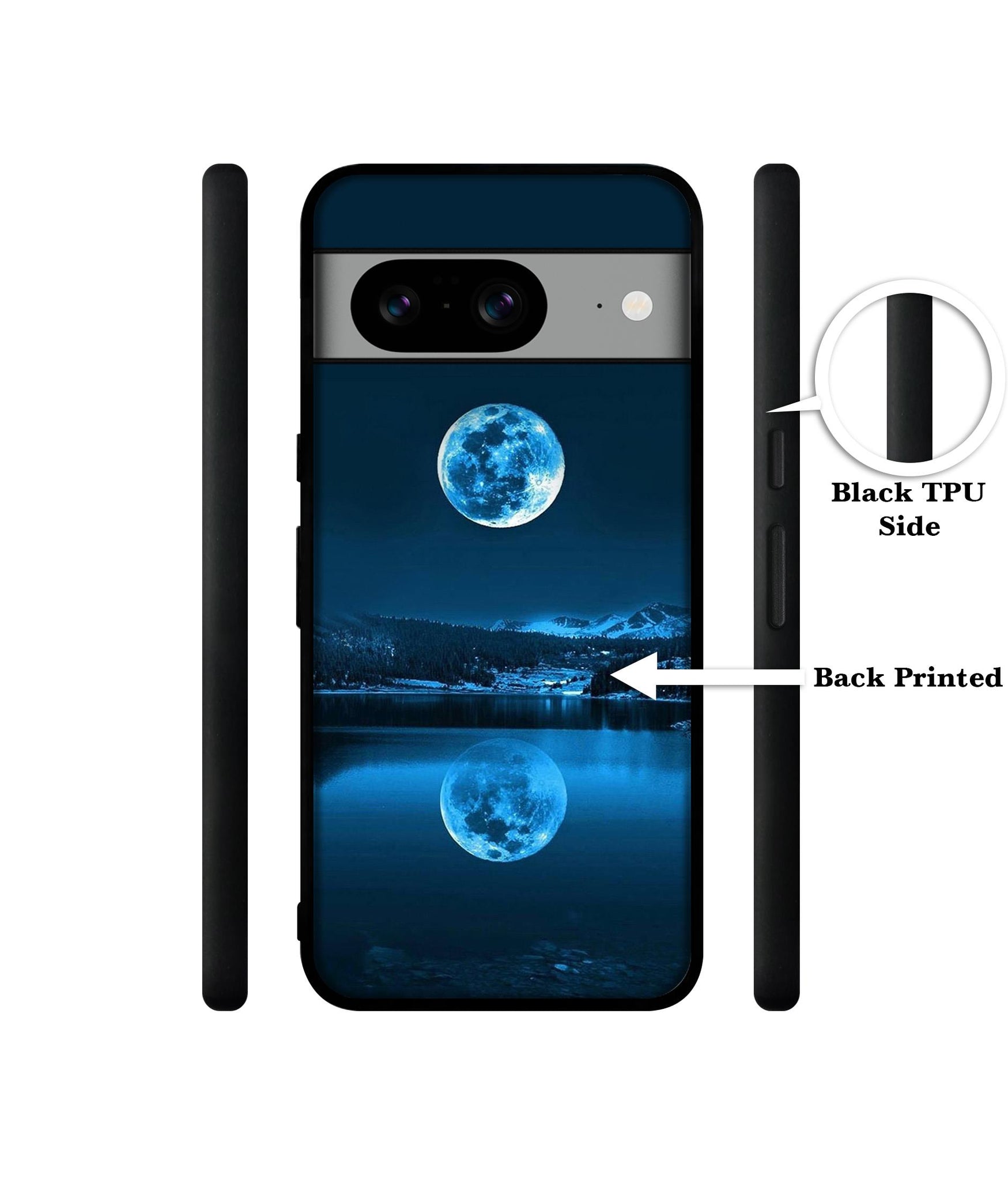 Moon Pattern Print Designer 2D Printed Back Case Cover for Google Pixel 8 5G