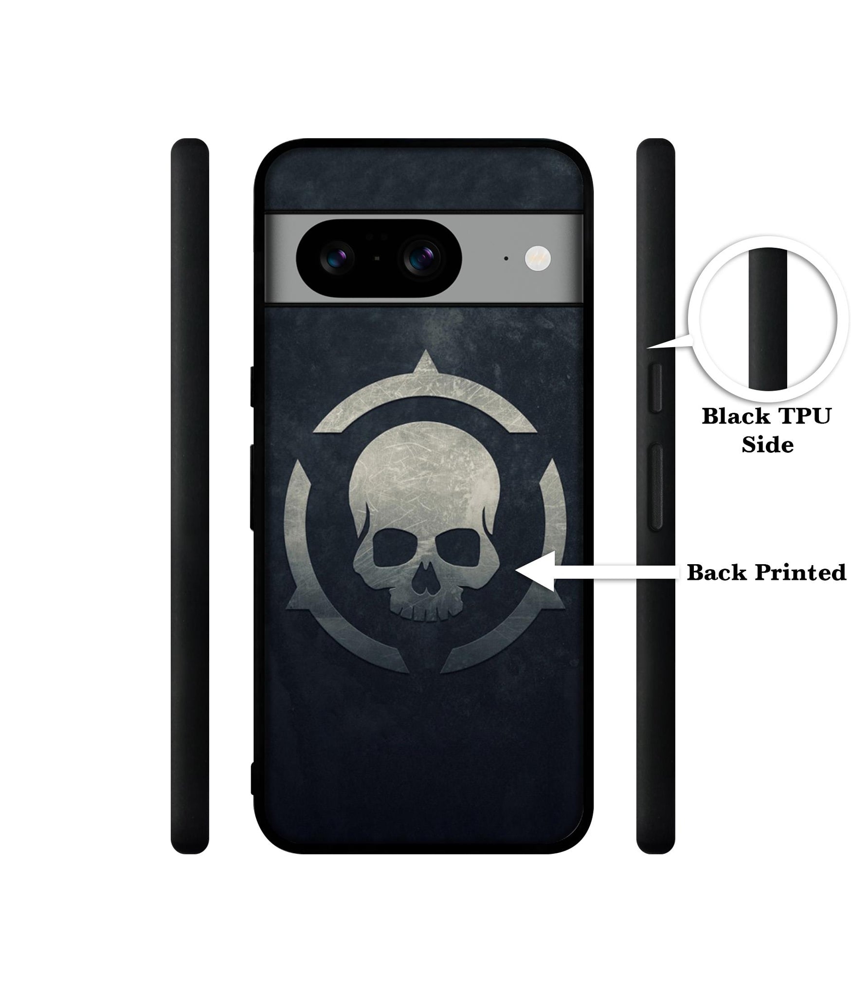 Skull Pattern Print Designer 2D Printed Back Case Cover for Google Pixel 8 5G
