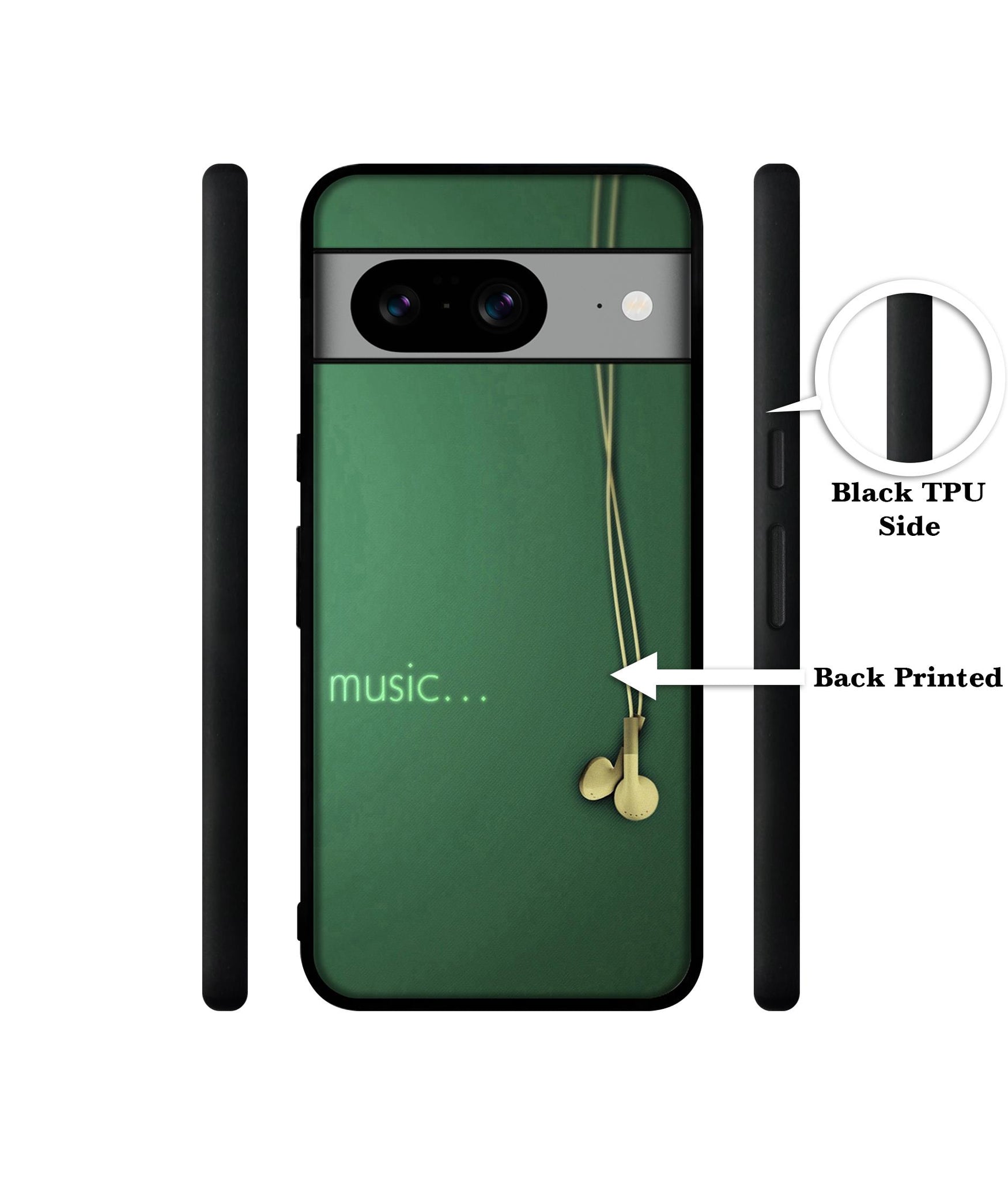 Headphone Music Designer 2D Printed Back Case Cover for Google Pixel 8 5G