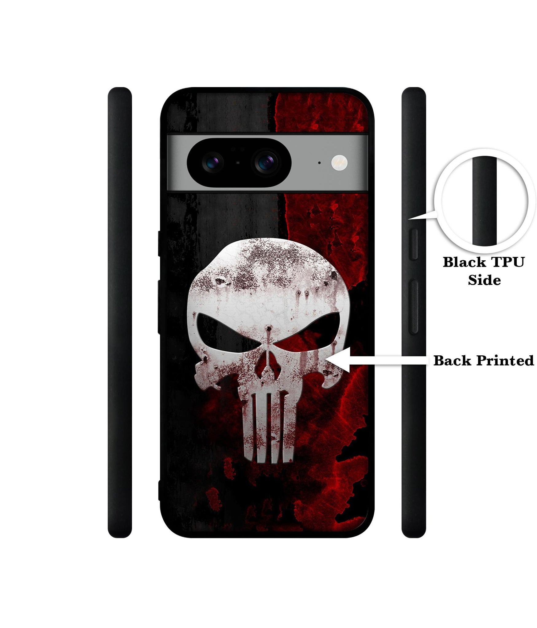 Punisher Skull Designer 2D Printed Back Case Cover for Google Pixel 8 5G