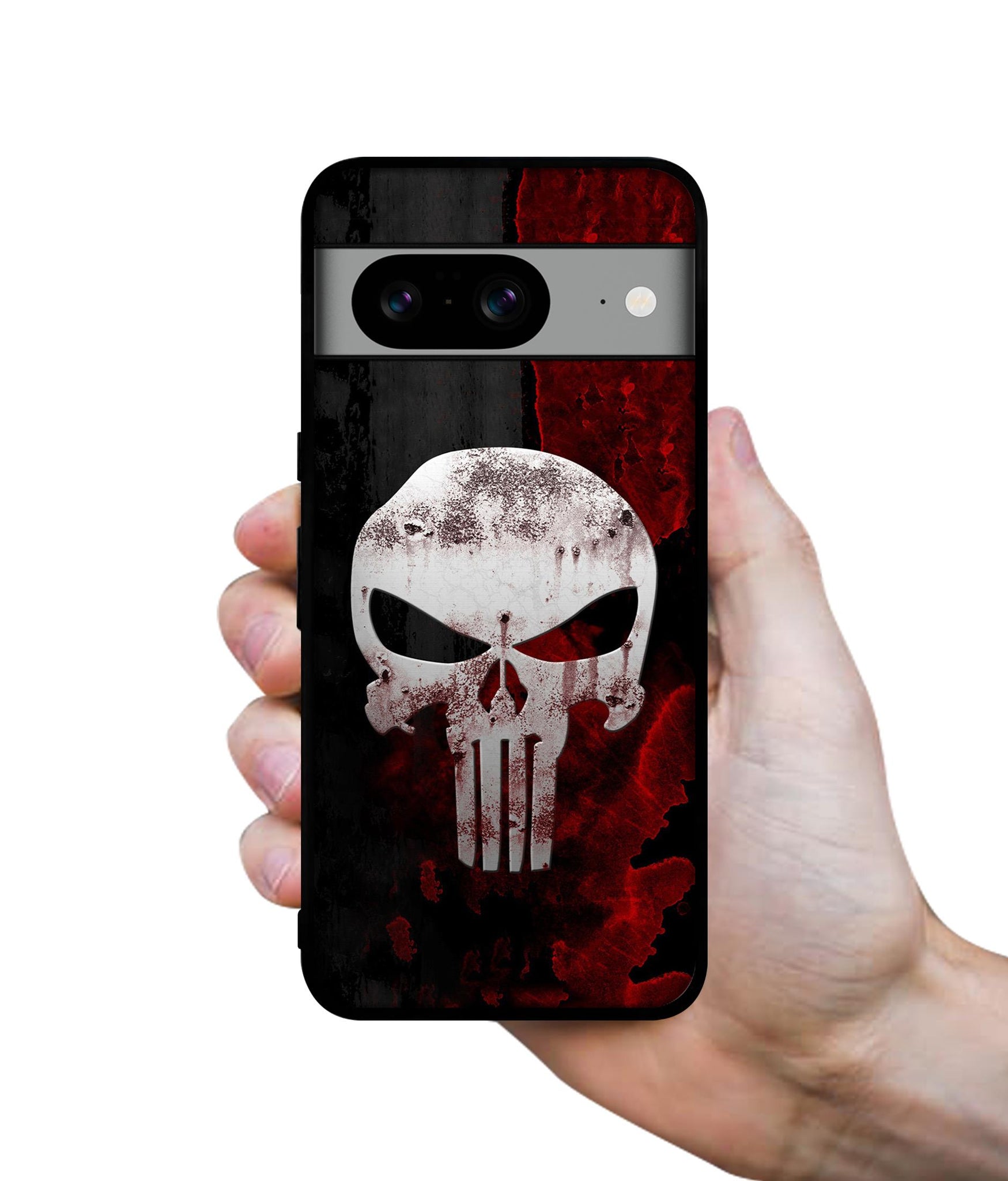 Punisher Skull Designer 2D Printed Back Case Cover for Google Pixel 8 5G