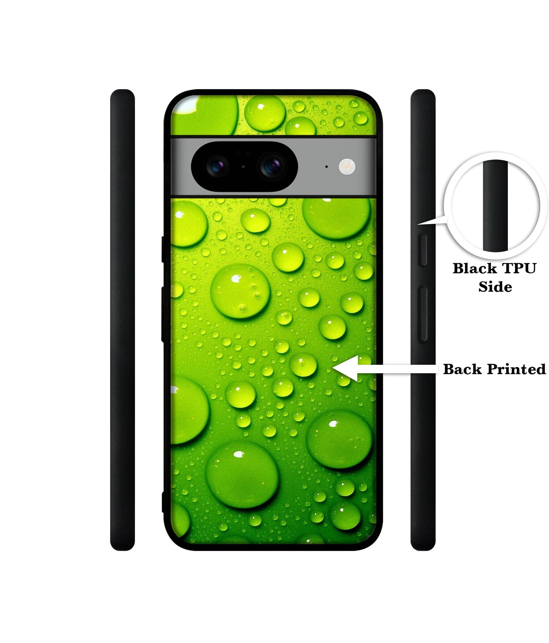Green Bubbles Designer 2D Printed Back Case Cover for Google Pixel 8 5G