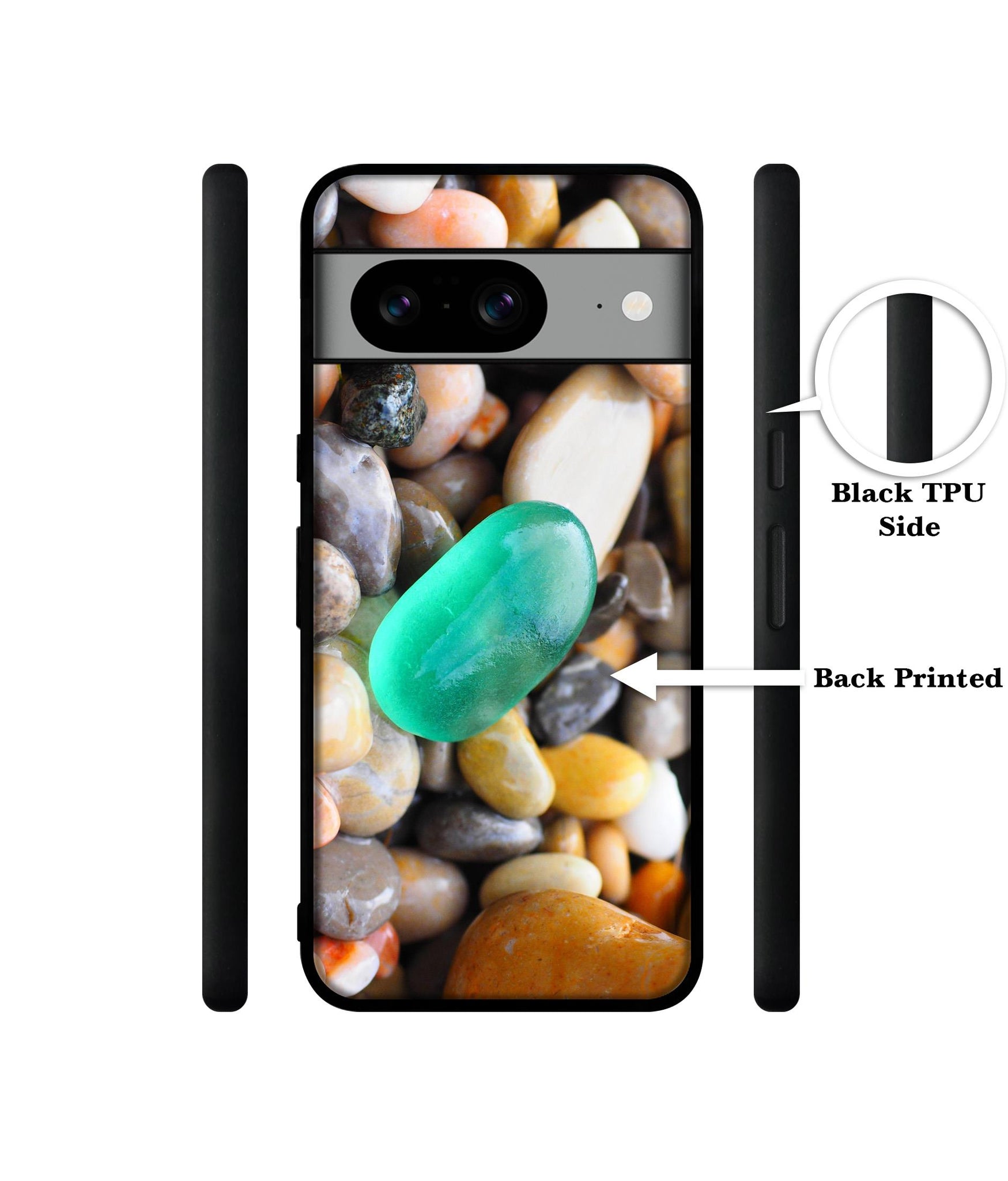 Sea Stones Designer 2D Printed Back Case Cover for Google Pixel 8 5G