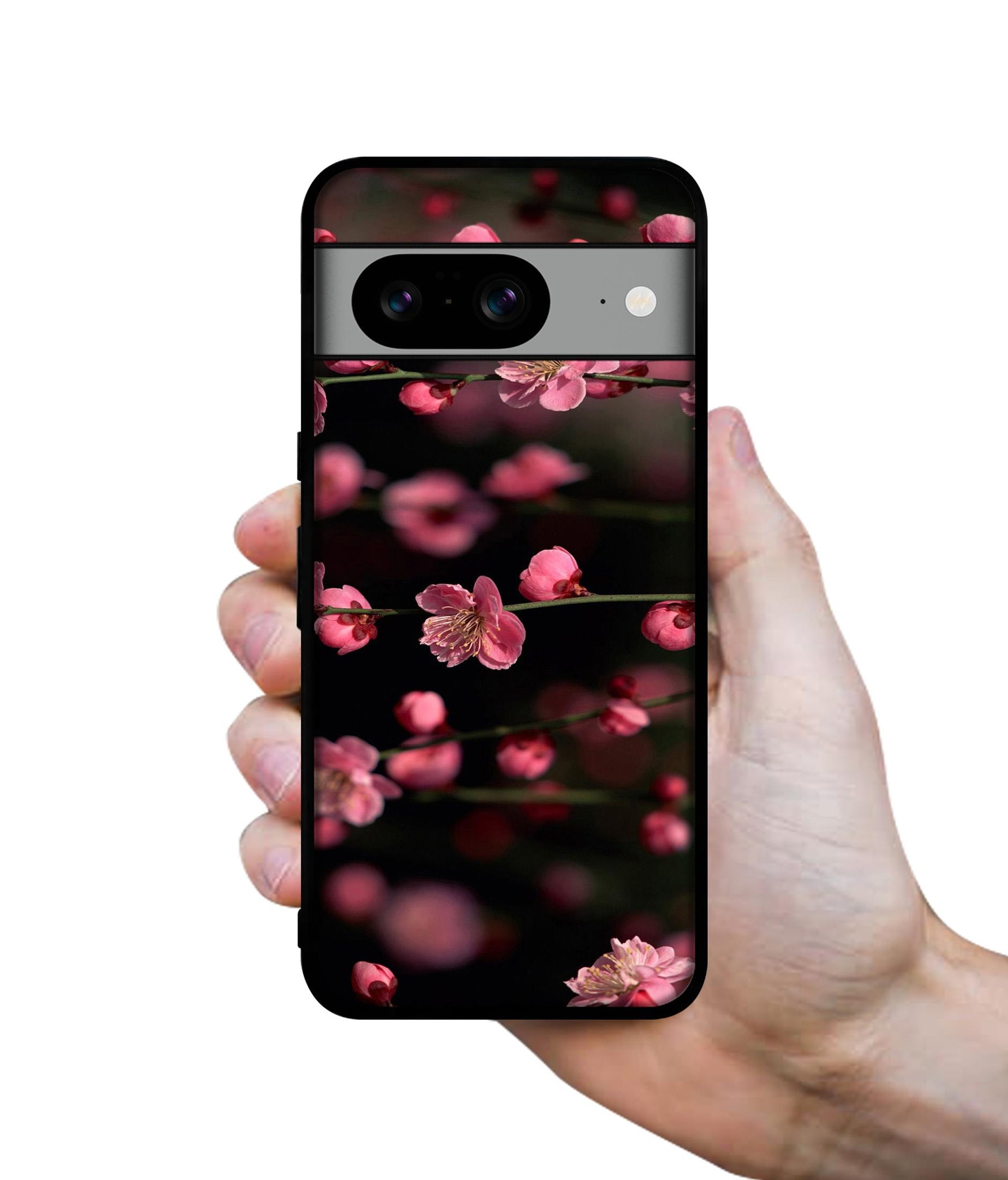 Pink Flowers Designer 2D Printed Back Case Cover for Google Pixel 8 5G