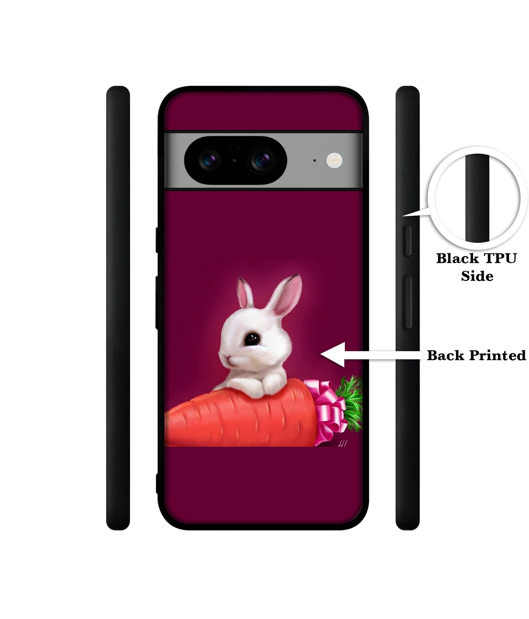 Bunny With Carrot Designer 2D Printed Back Case Cover for Google Pixel 8 5G