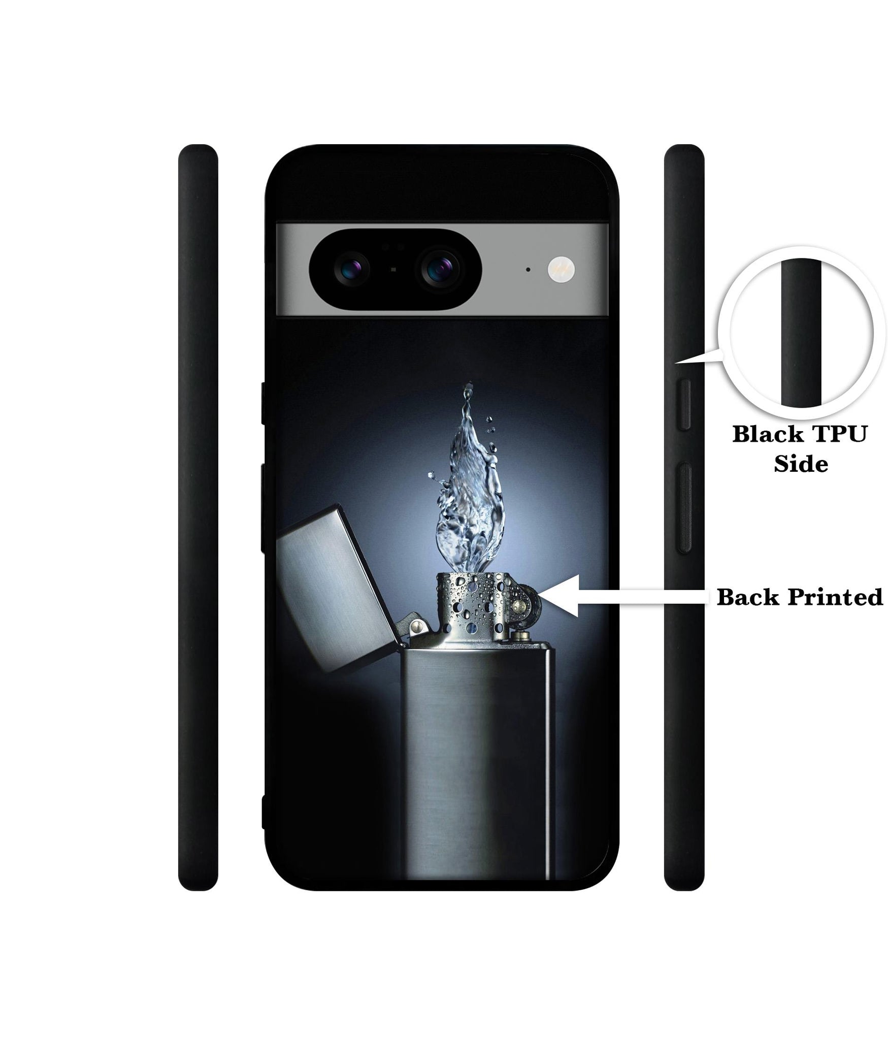 Water Lighter Designer 2D Printed Back Case Cover for Google Pixel 8 5G