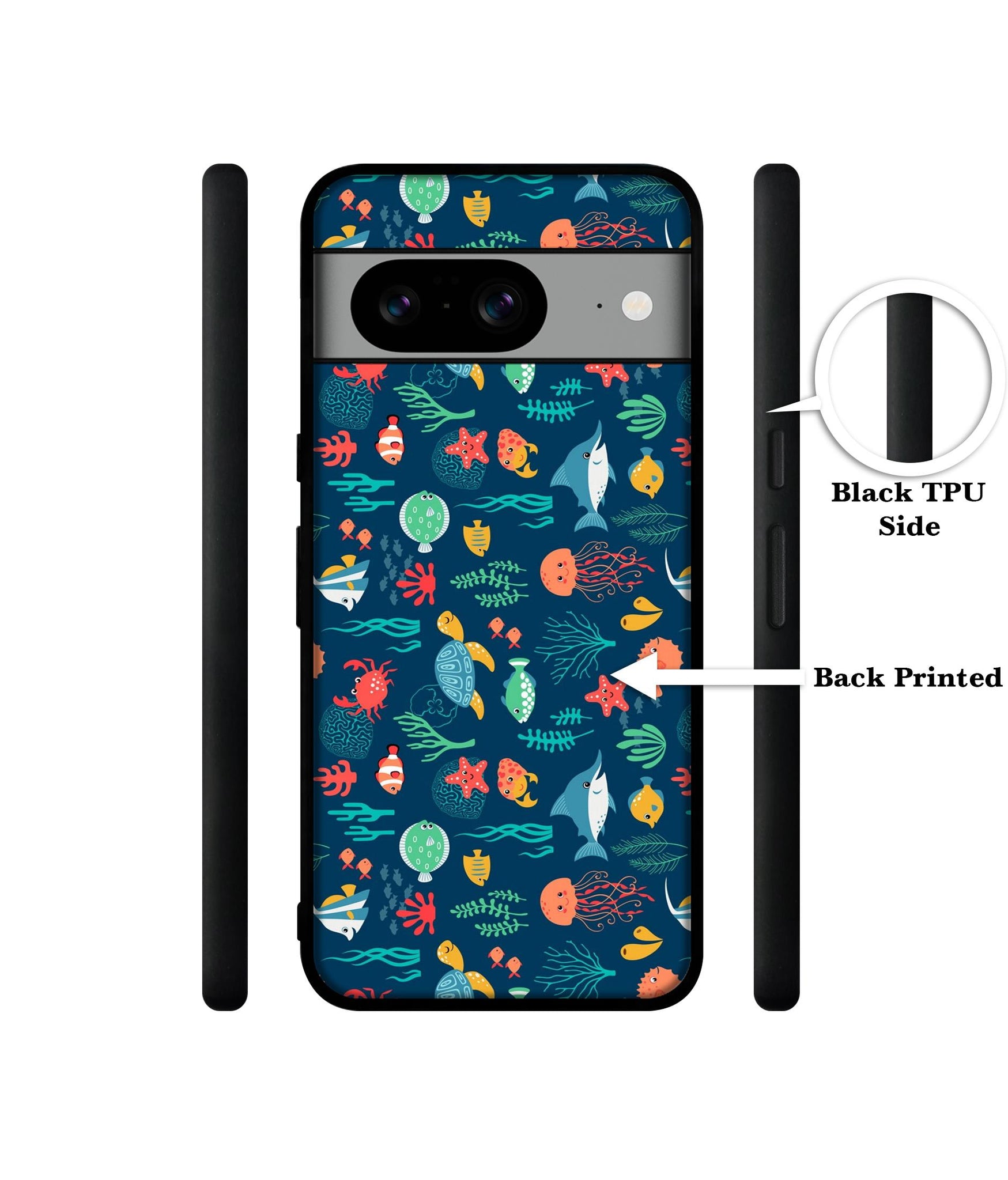 Aquarium Texture Designer 2D Printed Back Case Cover for Google Pixel 8 5G
