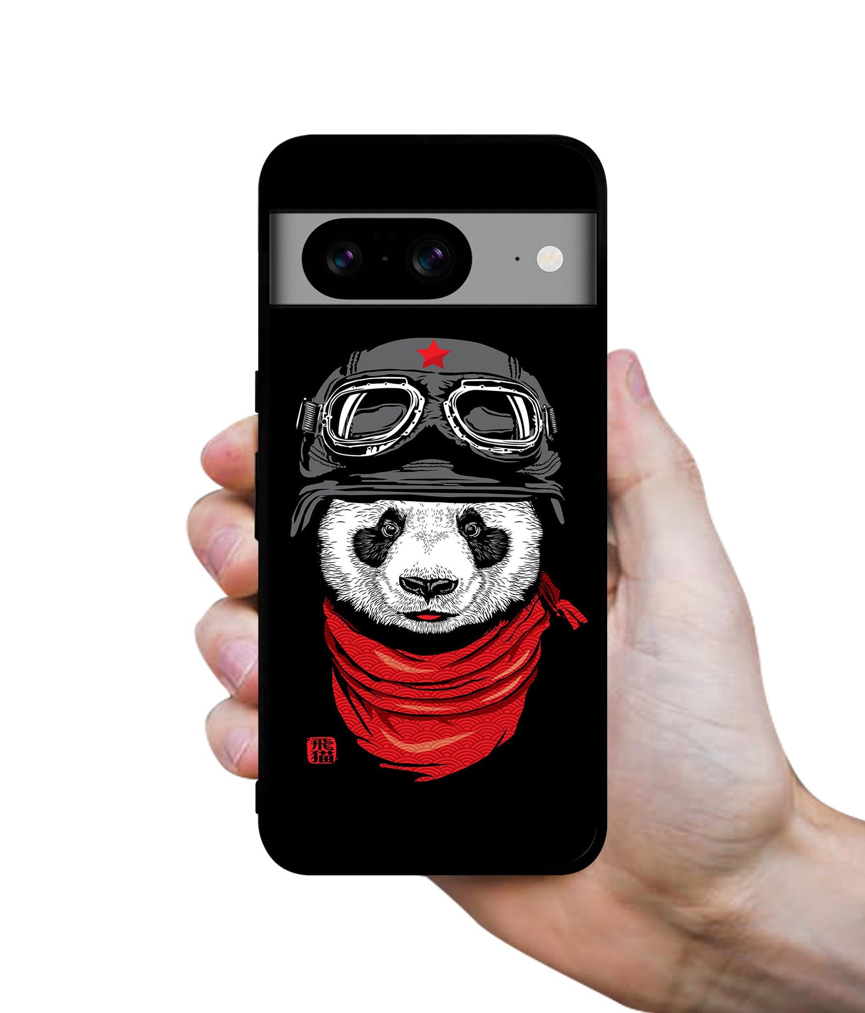 Biker Panda Designer 2D Printed Back Case Cover for Google Pixel 8 5G