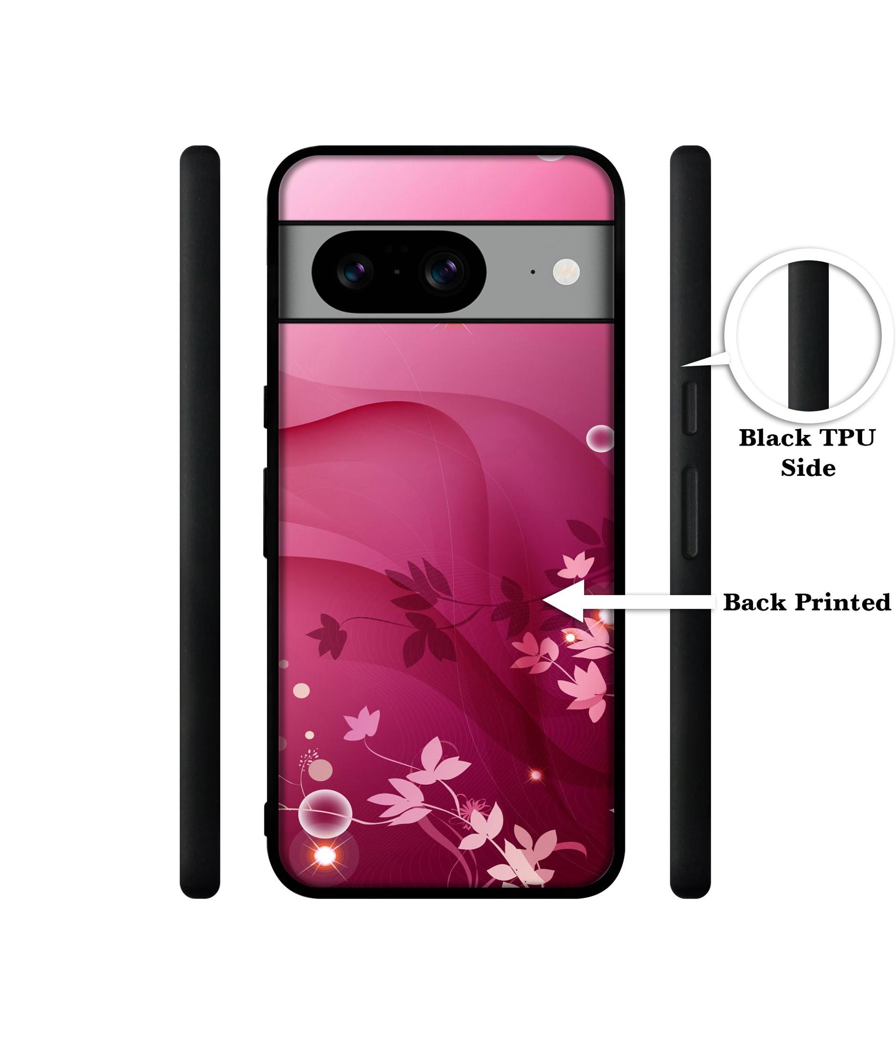 Pink Abstract Designer 2D Printed Back Case Cover for Google Pixel 8 5G