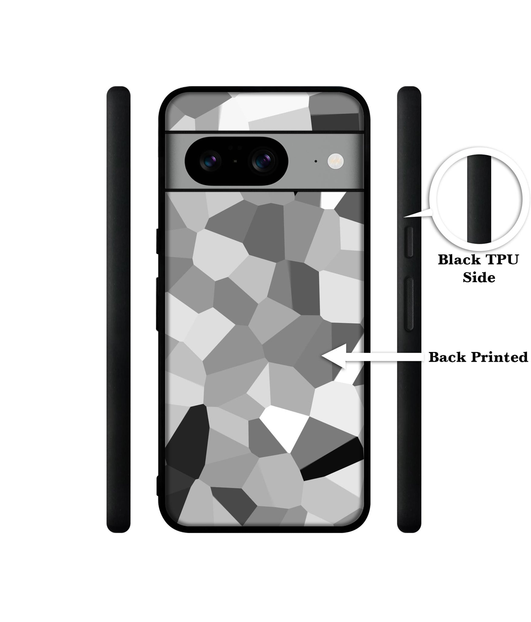 Black & White Mathematical Shape Designer 2D Printed Back Case Cover for Google Pixel 8 5G