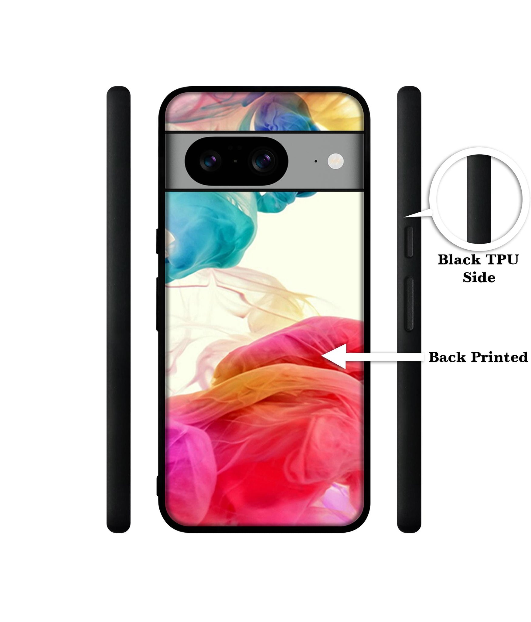 Colored Smoke Designer 2D Printed Back Case Cover for Google Pixel 8 5G