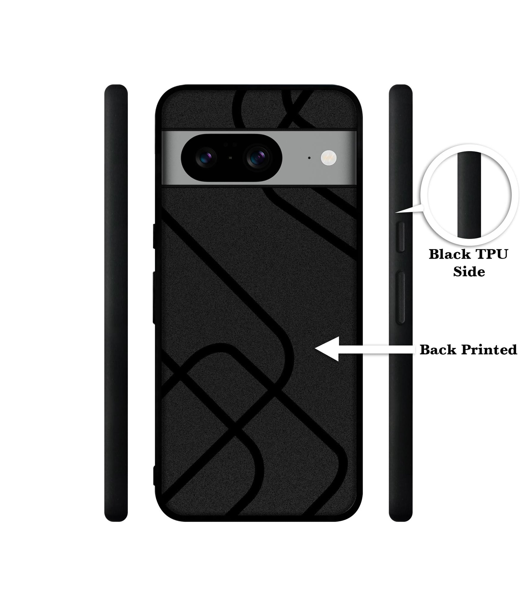 Zig-Zag Black Line Designer 2D Printed Back Case Cover for Google Pixel 8 5G