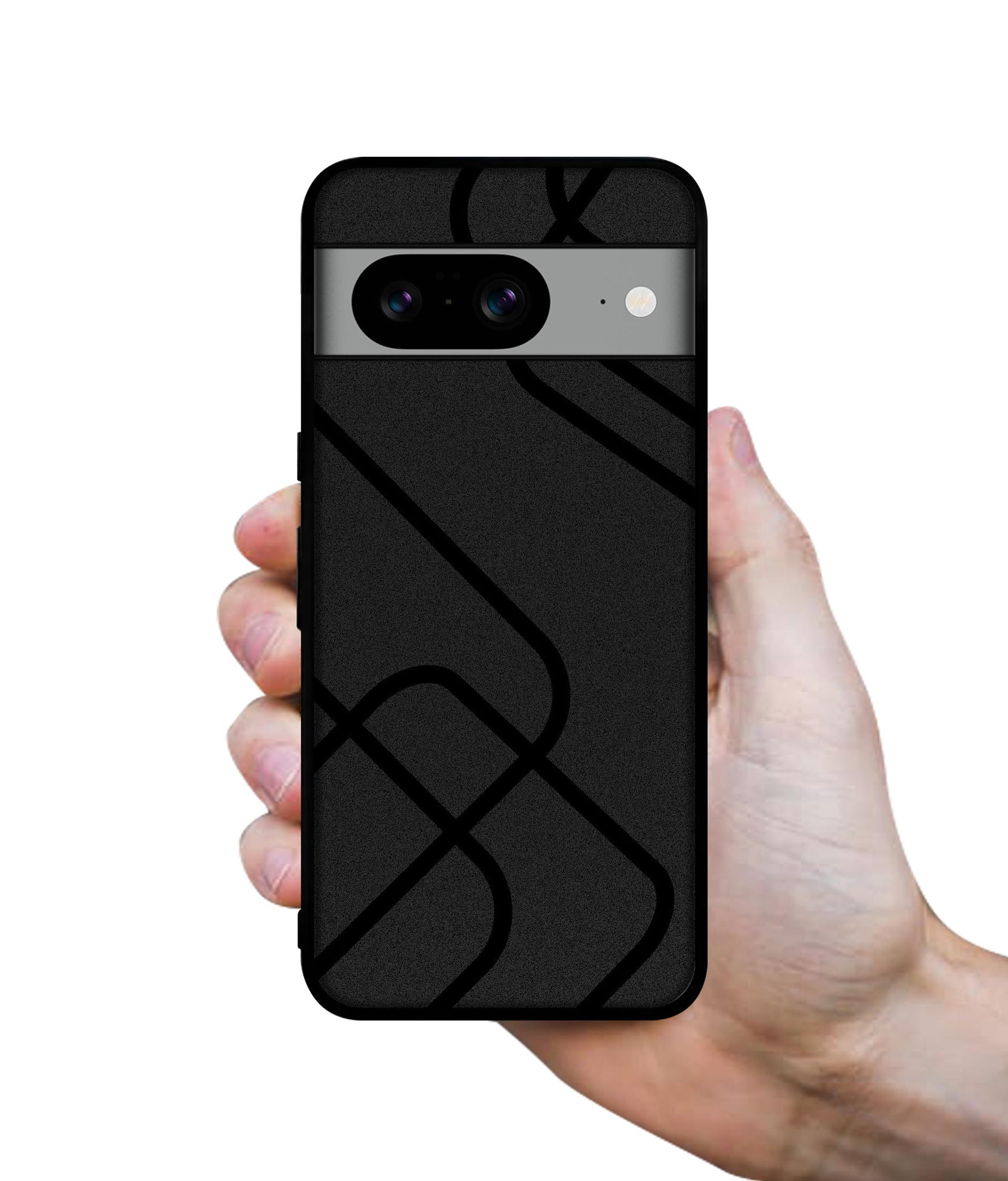 Zig-Zag Black Line Designer 2D Printed Back Case Cover for Google Pixel 8 5G