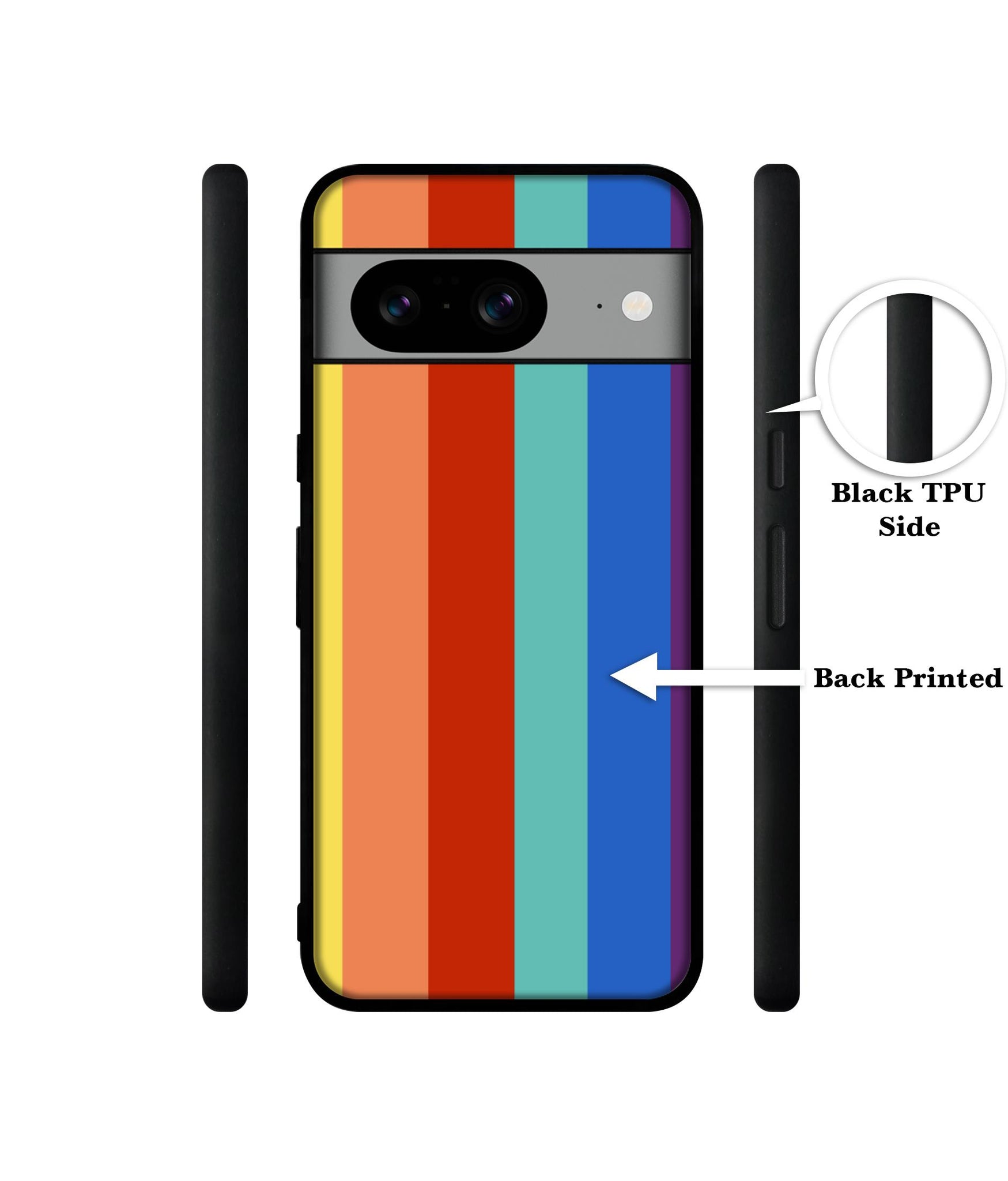 Rainbow Colors Designer 2D Printed Back Case Cover for Google Pixel 8 5G