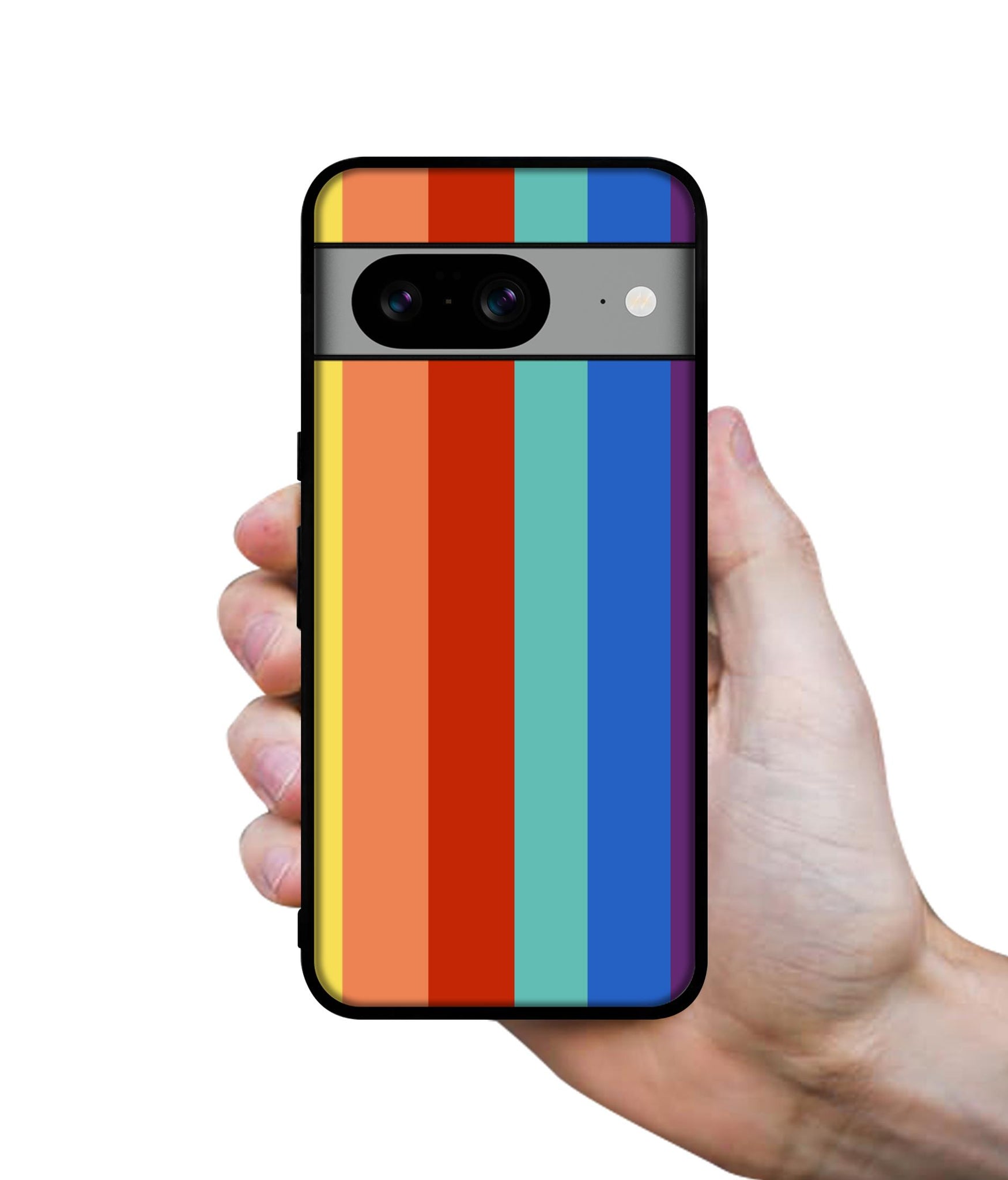 Rainbow Colors Designer 2D Printed Back Case Cover for Google Pixel 8 5G