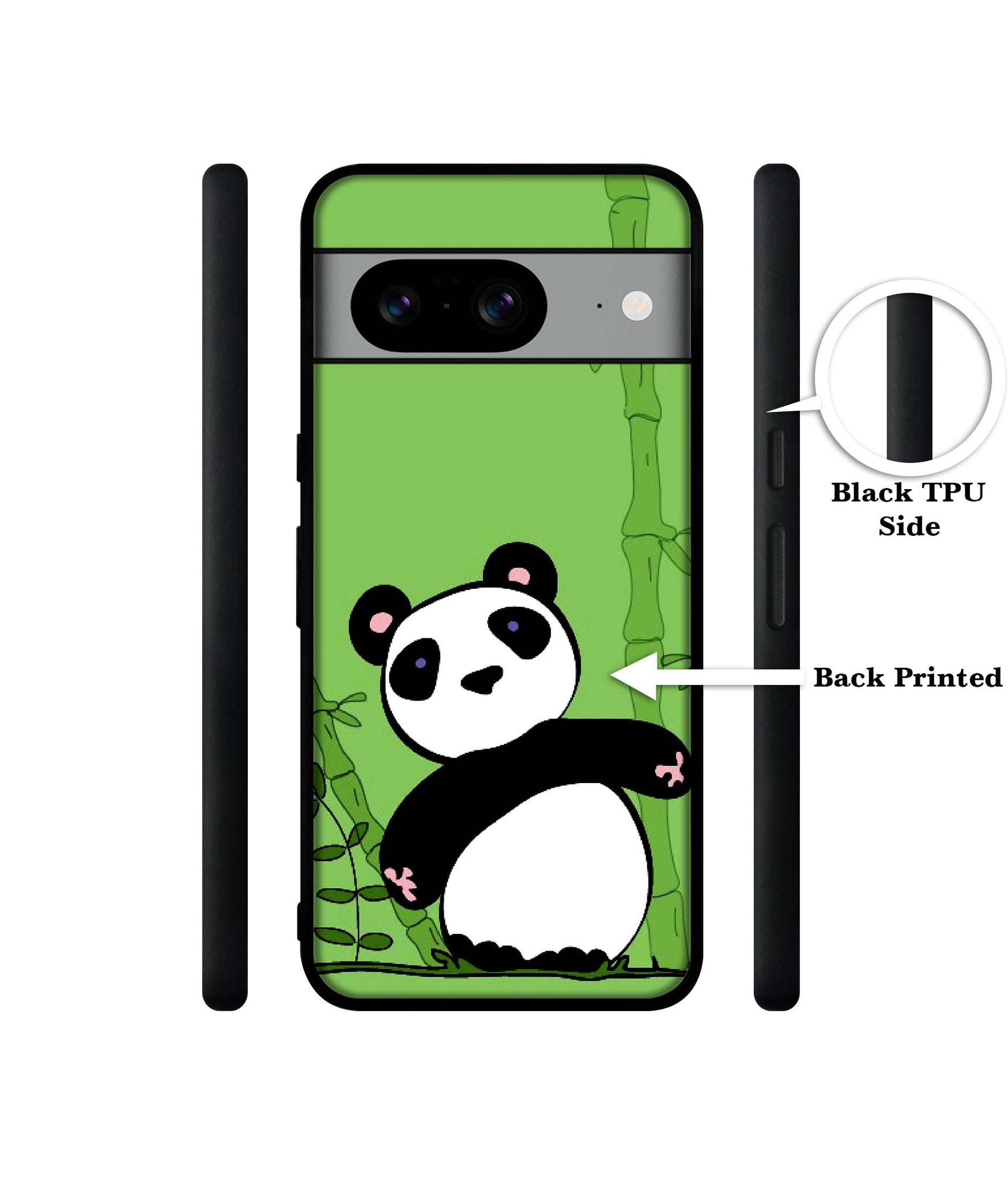 Panda with Bamboo Designer 2D Printed Back Case Cover for Google Pixel 8 5G