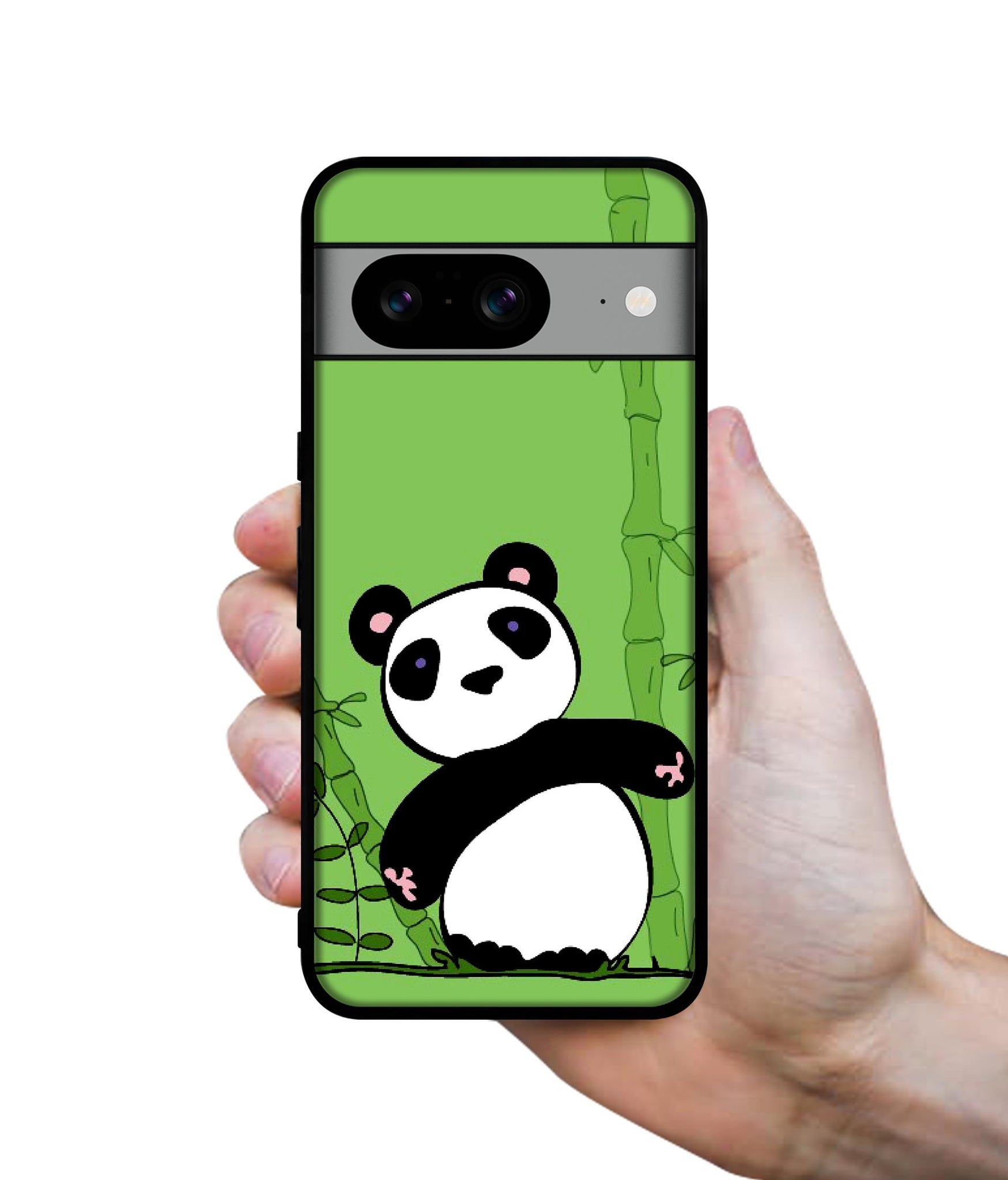 Panda with Bamboo Designer 2D Printed Back Case Cover for Google Pixel 8 5G