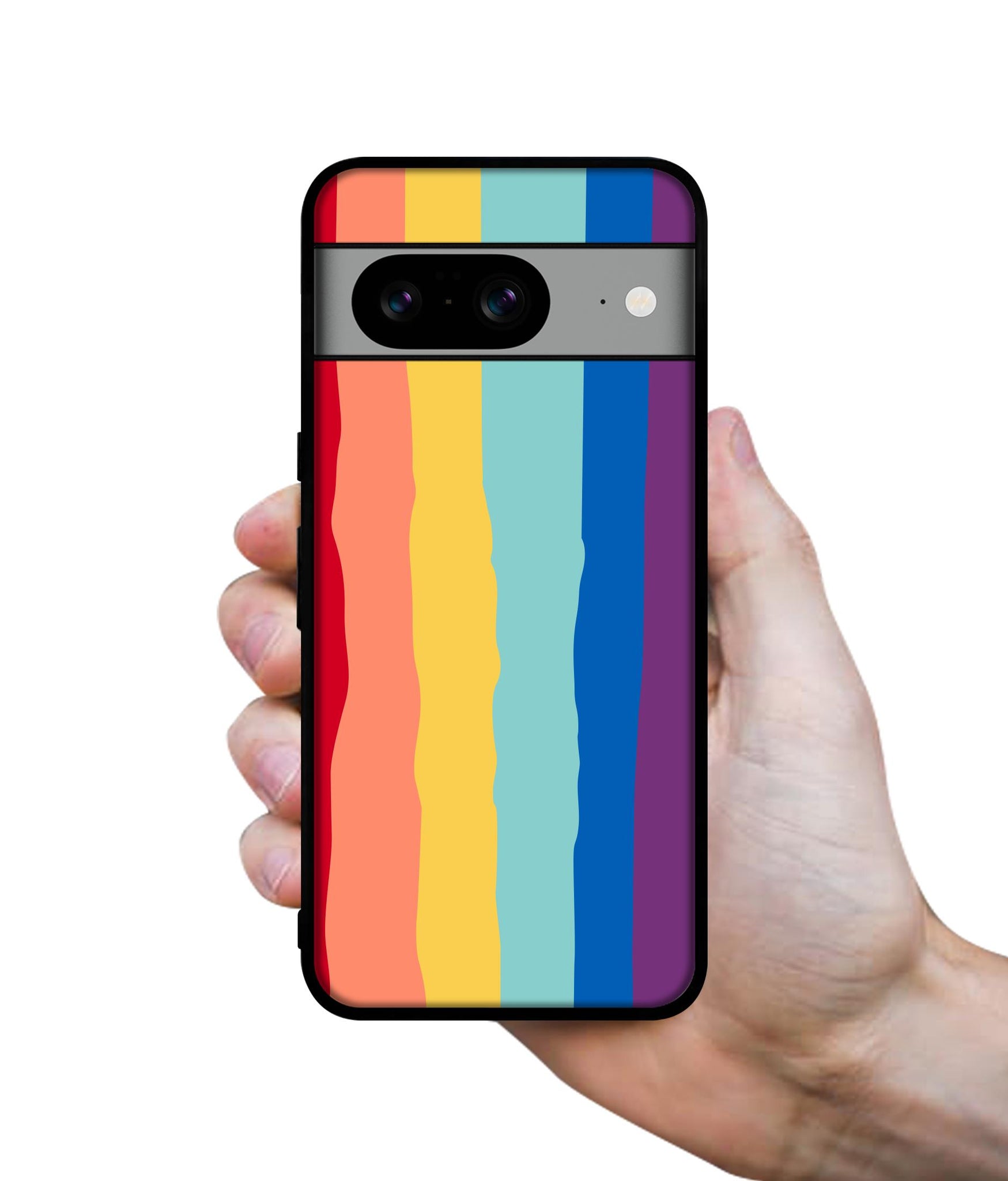Rainbow Designer 2D Printed Back Case Cover for Google Pixel 8 5G