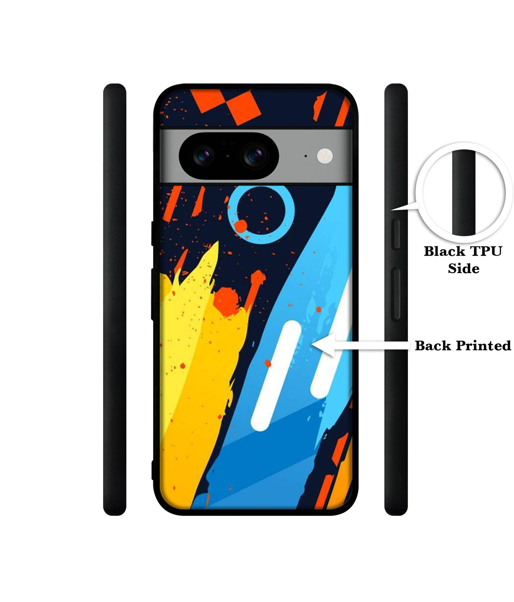Abstract Stripes Geometric Figures Designer 2D Printed Back Case Cover for Google Pixel 8 5G