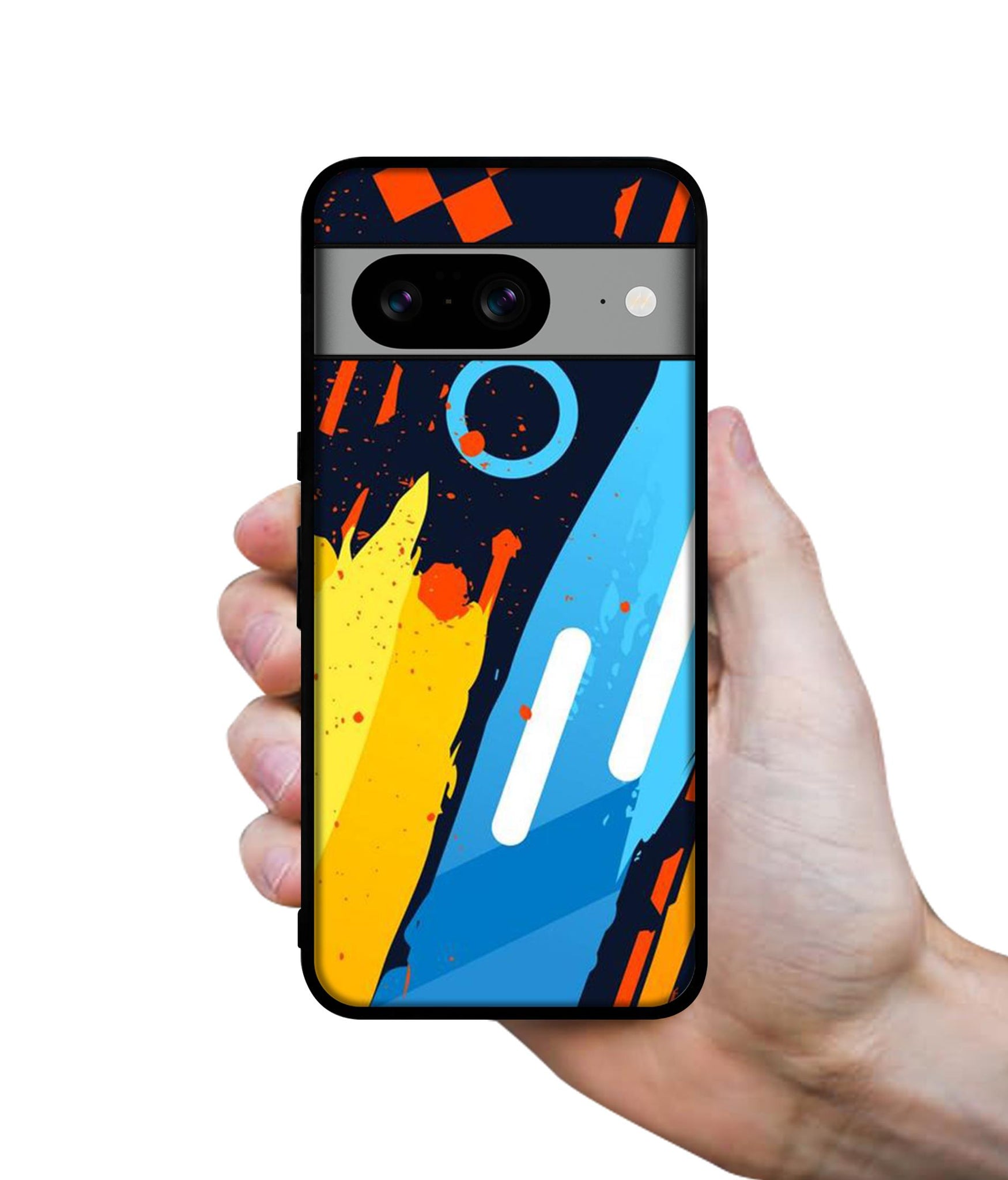 Abstract Stripes Geometric Figures Designer 2D Printed Back Case Cover for Google Pixel 8 5G