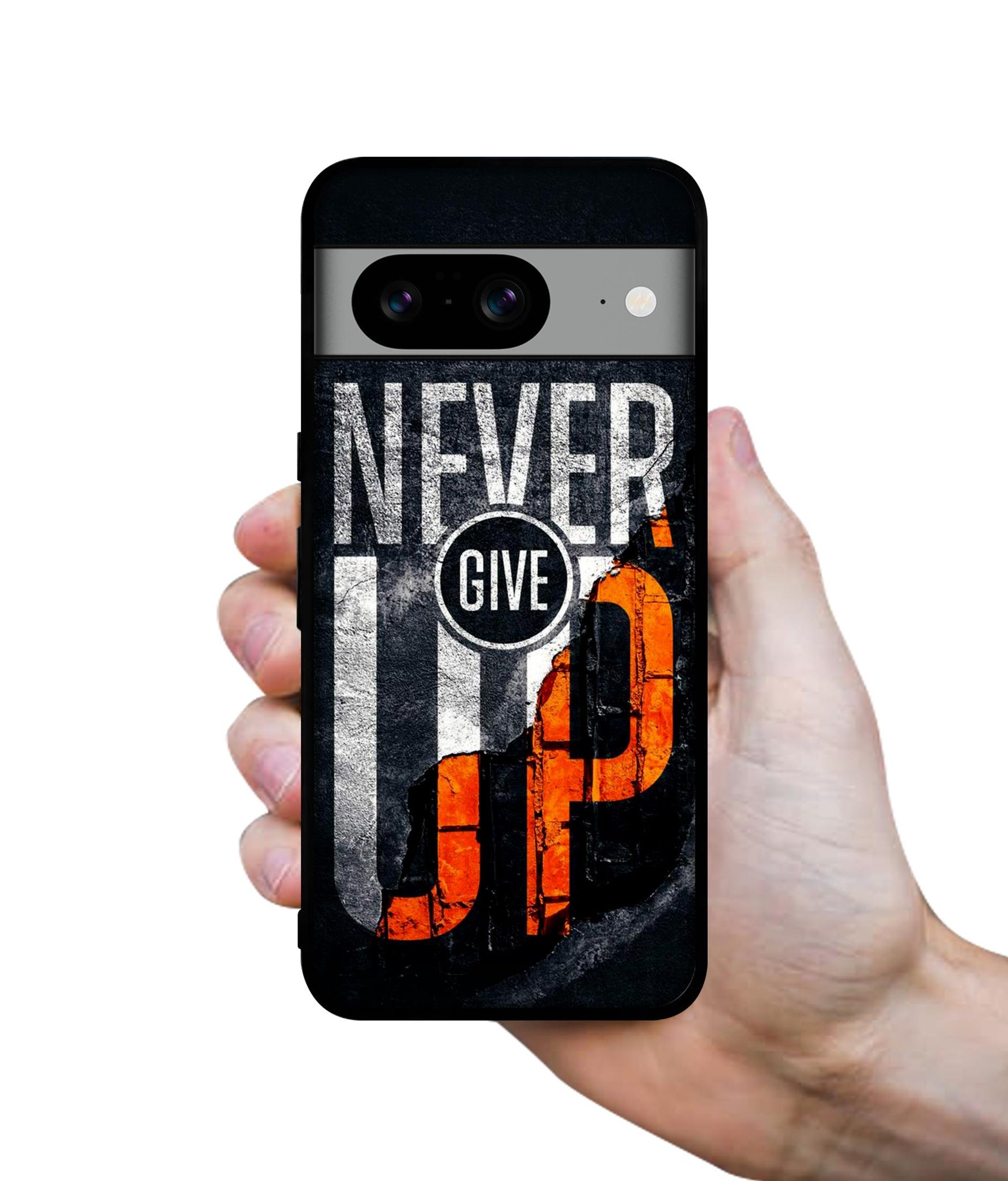 Never Give Up Designer 2D Printed Back Case Cover for Google Pixel 8 5G