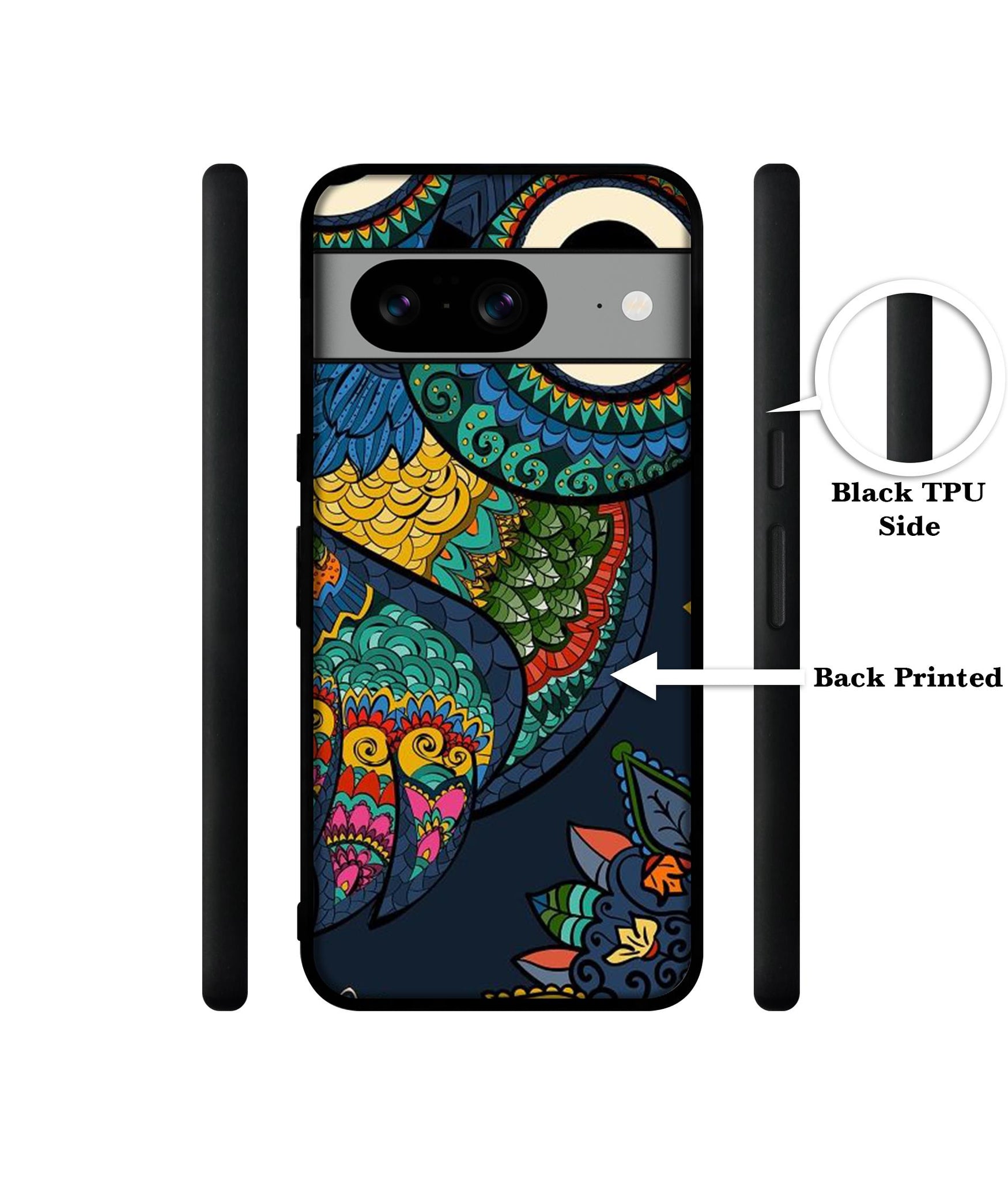 Owl Illustration Designer 2D Printed Back Case Cover for Google Pixel 8 5G