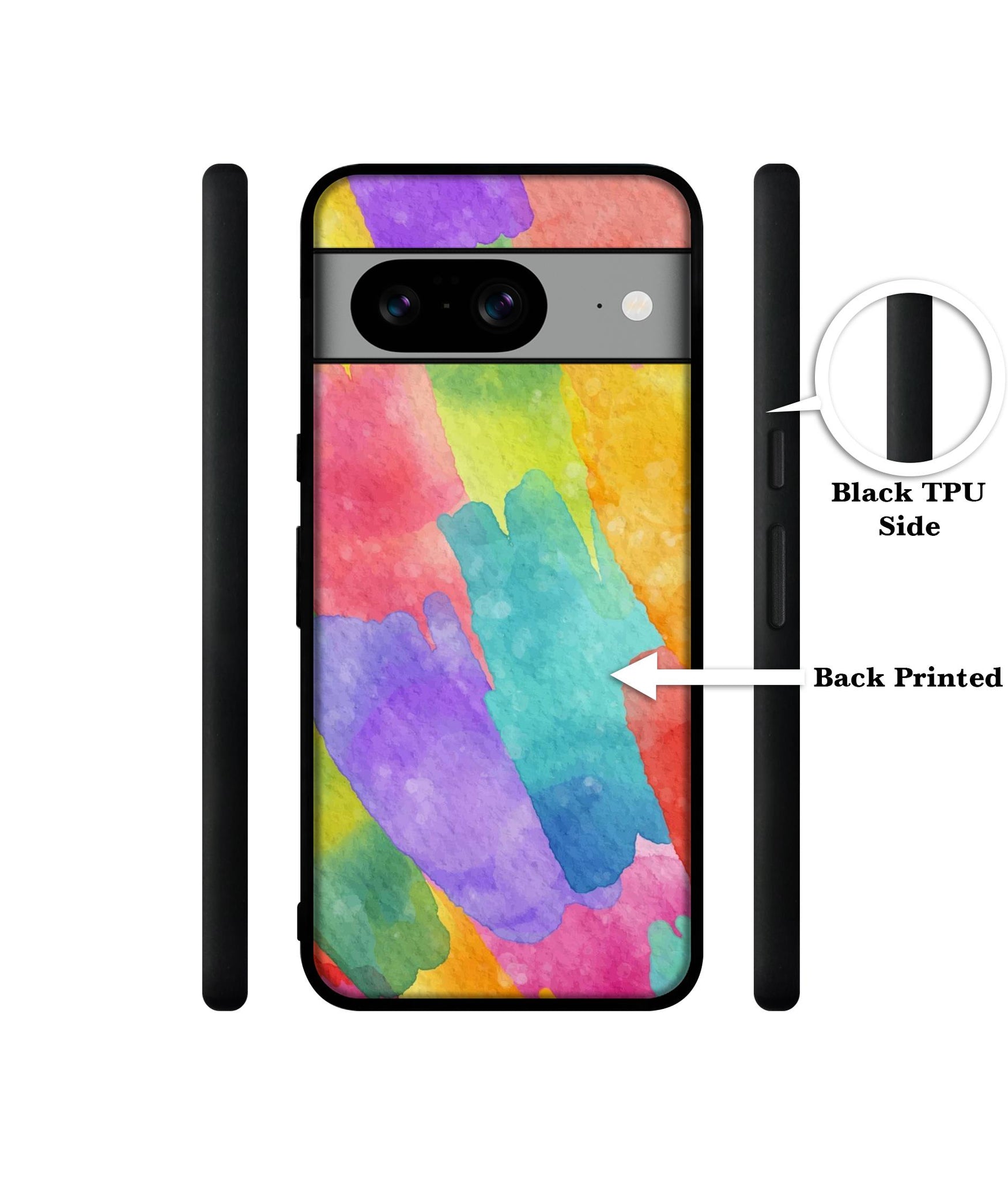 Water Paint Colorful Abstract Designer 2D Printed Back Case Cover for Google Pixel 8 5G