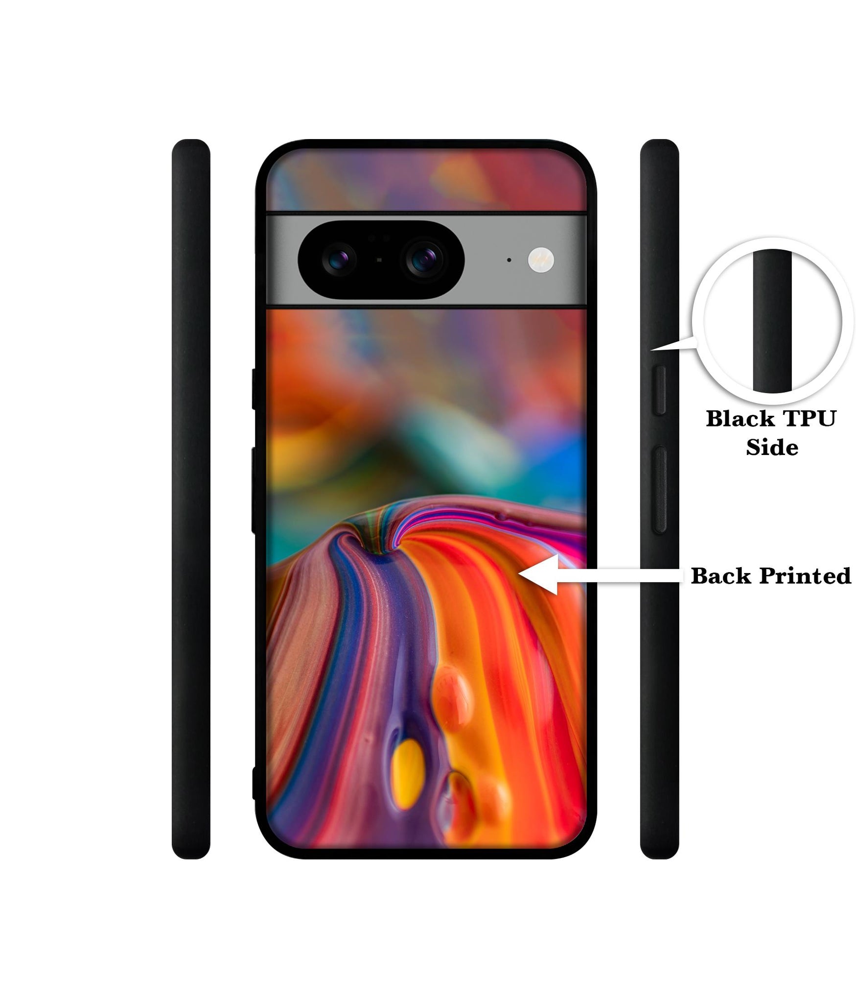 Rainbow Colors Designer 2D Printed Back Case Cover for Google Pixel 8 5G