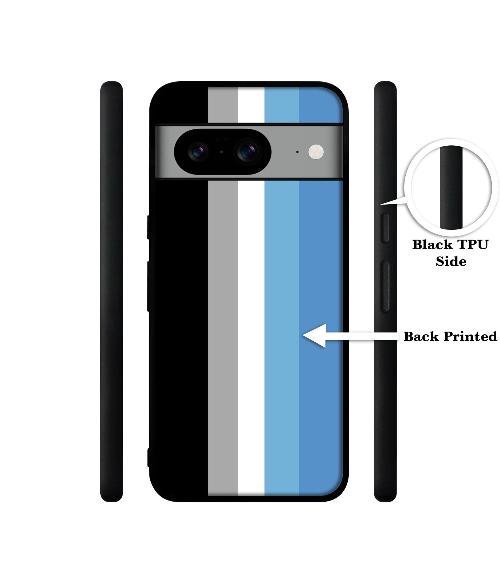White and Blue Lines Designer 2D Printed Back Case Cover for Google Pixel 8 5G